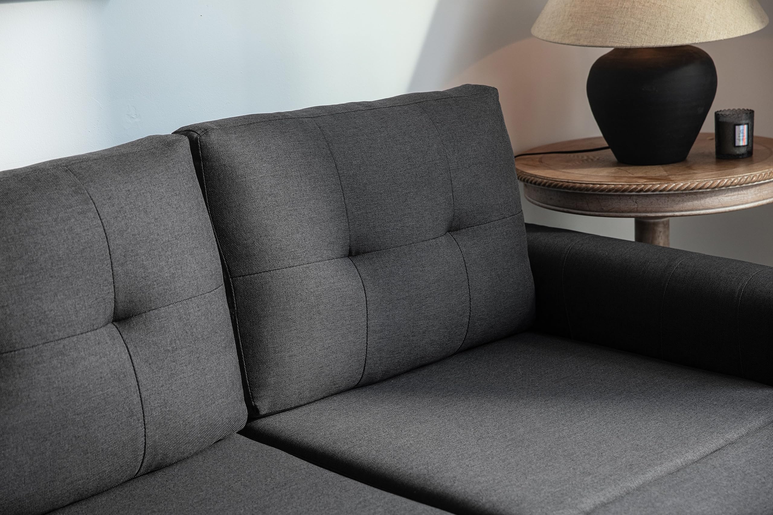 LINSY HOME Oversized Modular Couch, Rubik III 6 Seat Convertible Sectional Sofa with Chaise, U Shaped Sleeper Sofa with Storage, All Covers Changeable Washable, Dark Grey