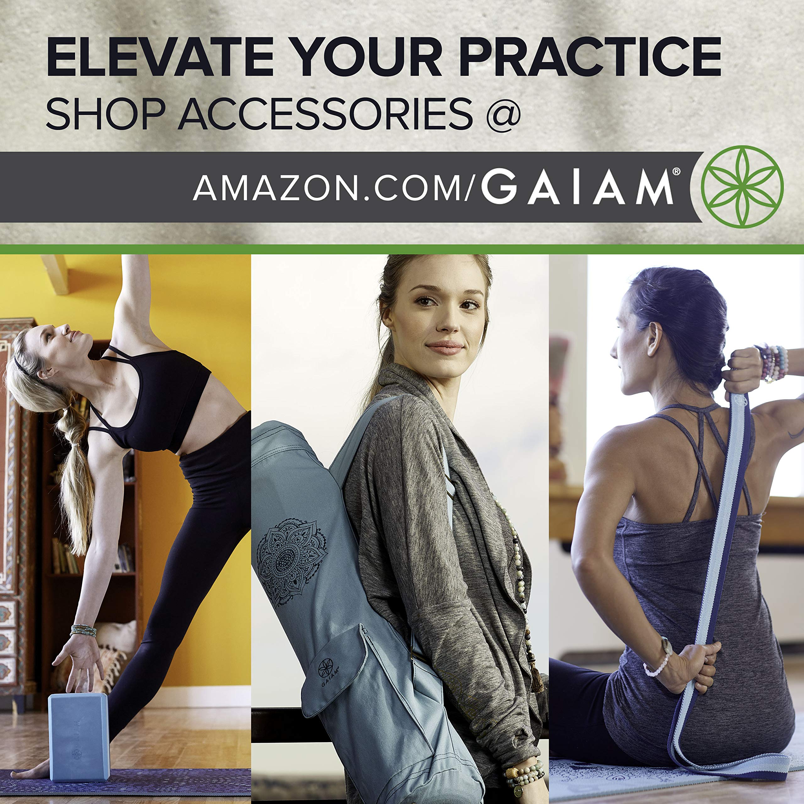 Gaiam Yoga Mat Premium Print Reversible Extra Thick Non Slip Exercise & Fitness Mat for All Types of Yoga, Pilates & Floor Workouts, Zara Rogue, 68 Inch L x 24 W x 6mm Thick