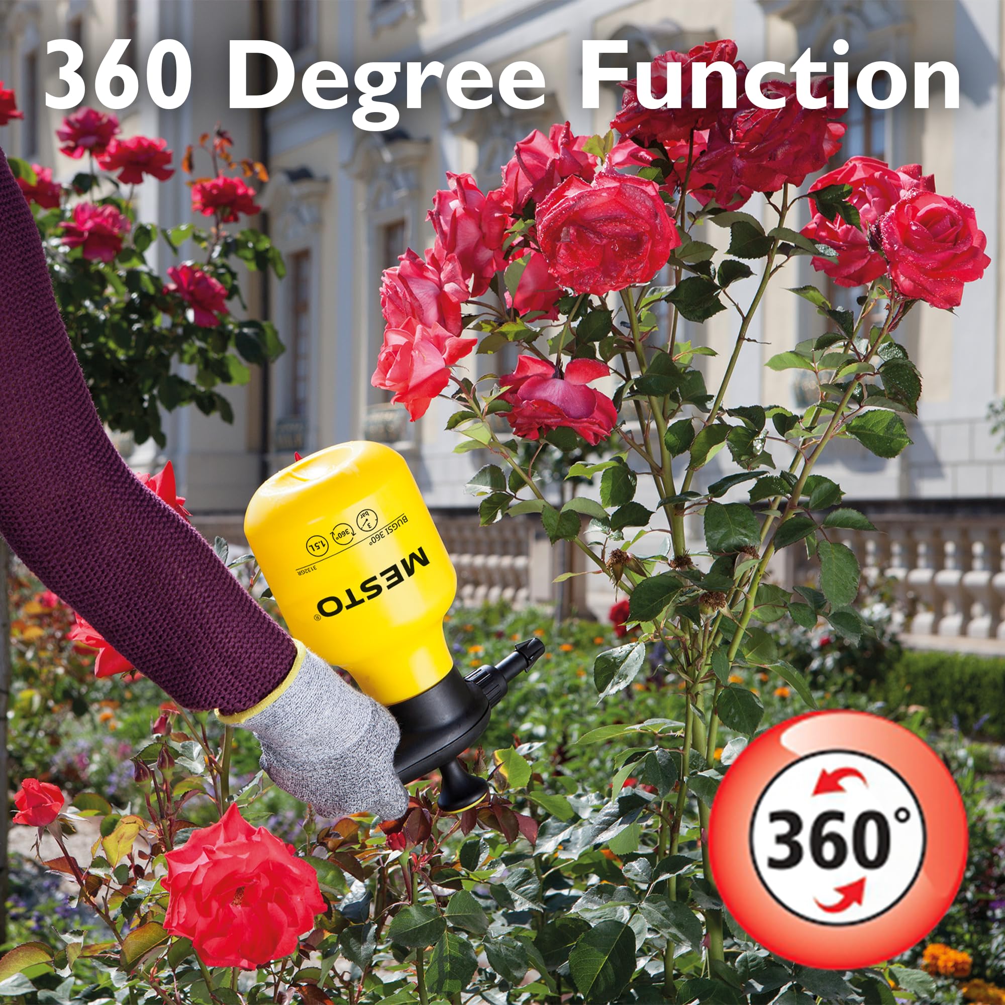 MESTO Bugsi Garden Sprayer, 50 oz Multi-Purpose Hand Sprayer for Plants, Flowers, Weeds, and Cleaning