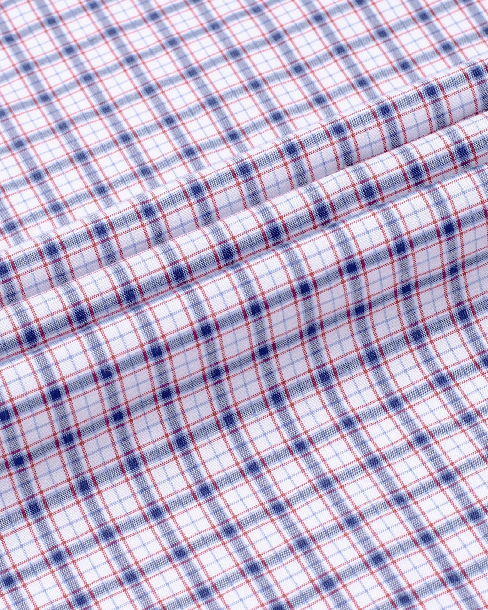 Alimens & Gentle Men's Long Sleeve Button Down Shirts Cotton Gingham Dress Shirts Regular Fit Casual Poplin Shirts Red Blue Navy