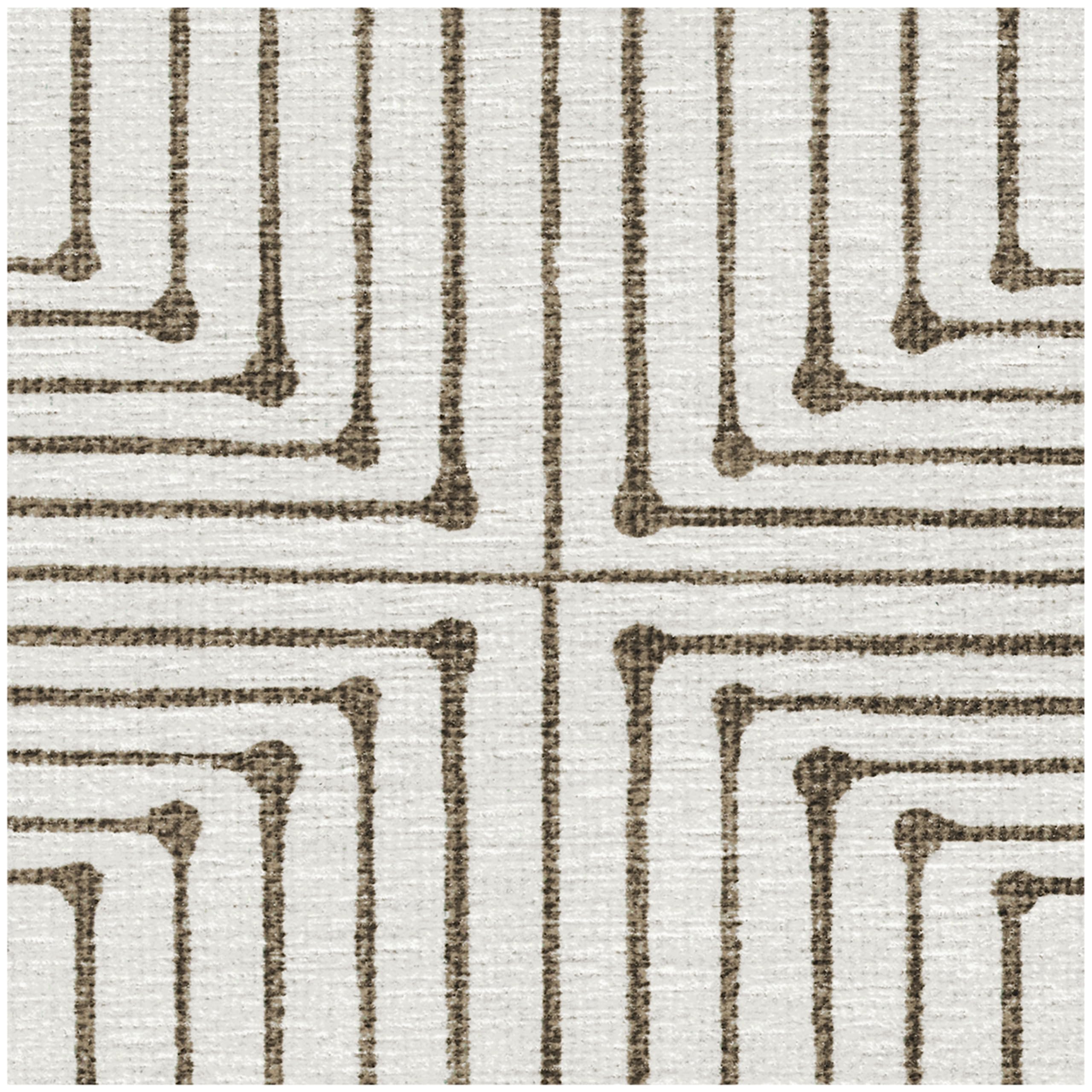 RUGGABLE x Jonathan Adler Washable Rug - Perfect Modern Area Rug for Living Room, Bedroom, Kitchen & Dorm Room - Stain & Water Resistant - Durable, Inkdrop Camel/Ivory 8'x10' (Standard Pad)