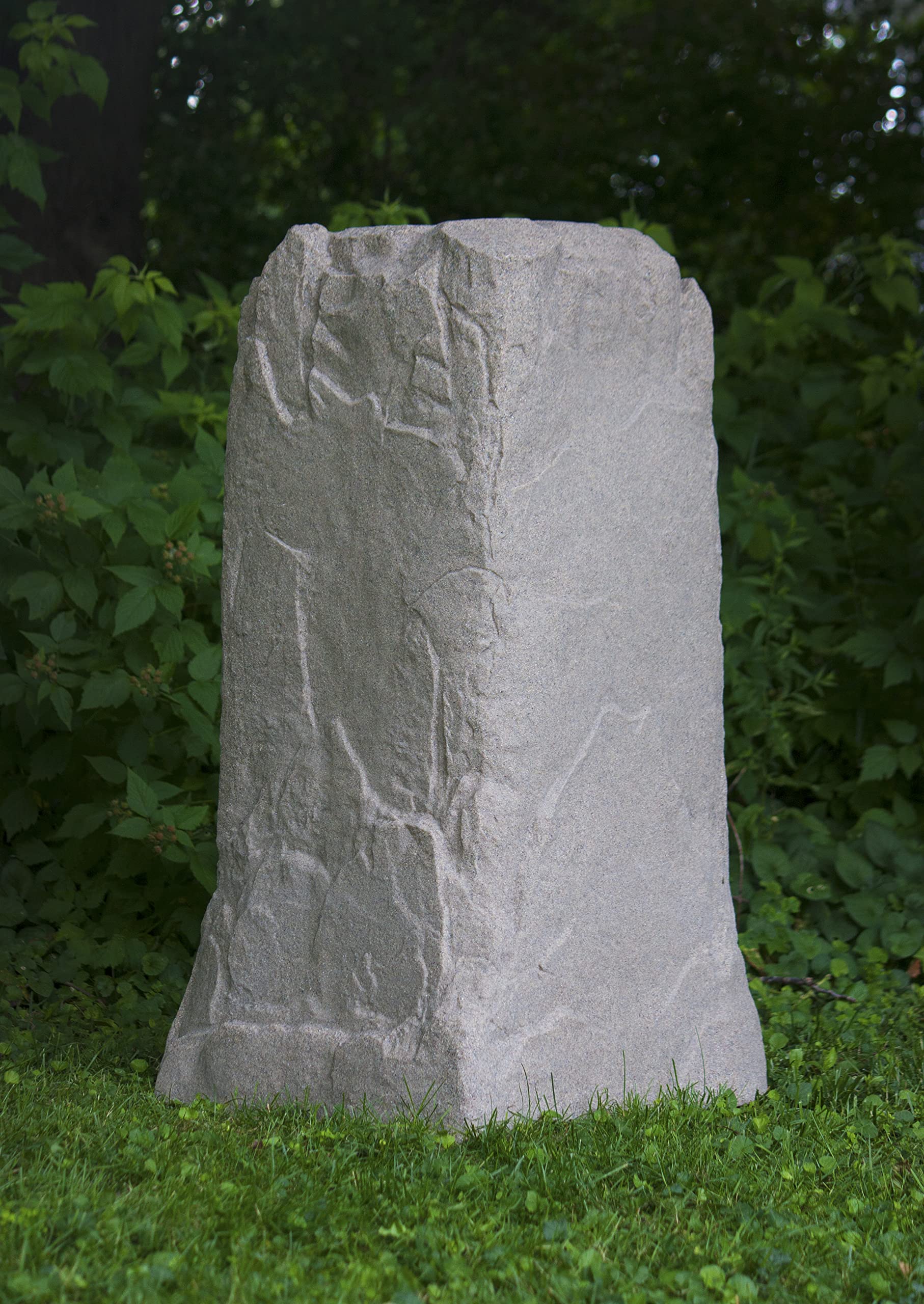 Emsco Group 2235 Natural Sandstone Appearance Utility Cover – Lightweight – Easy to Install Tall Monolith Landscape Rock