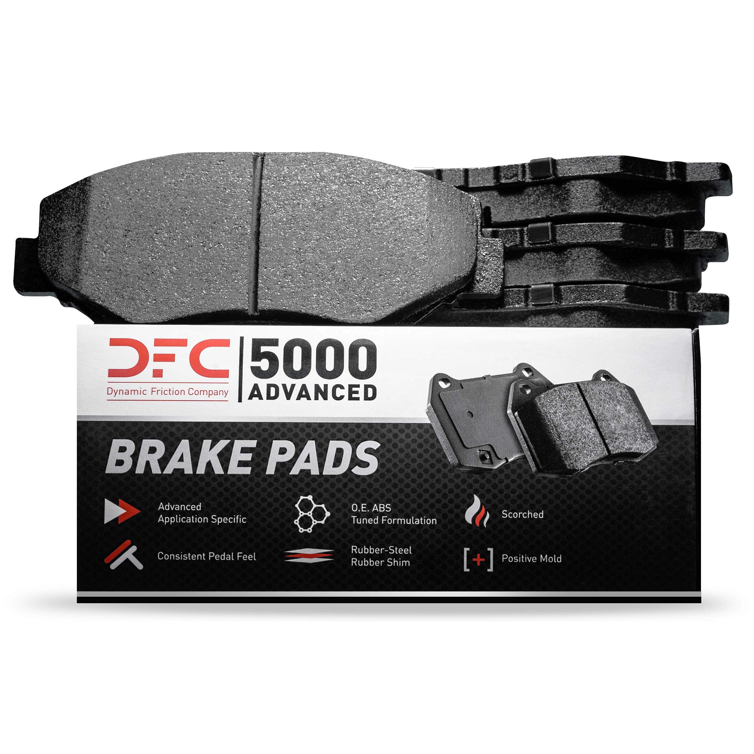 Dynamic Friction Company 5000 Advanced Brake Pads - Ceramic 1551-1848-00-Rear Set