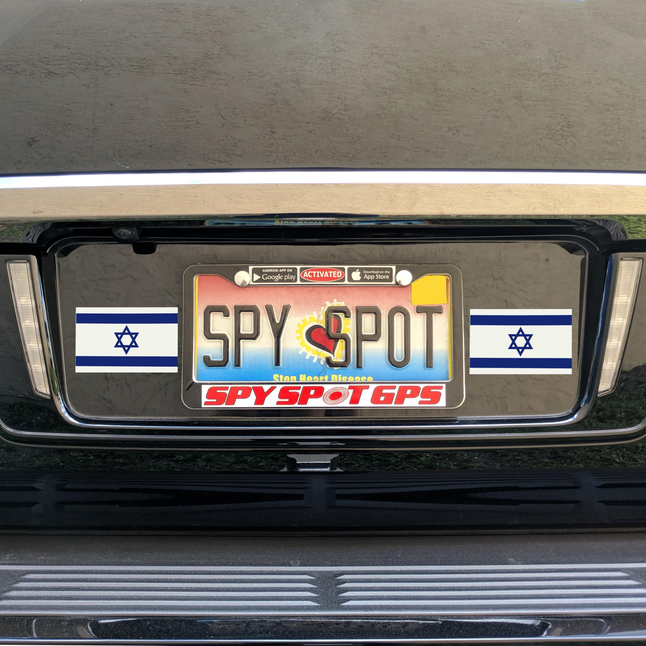 Israel Flag Stickers | Set of 4 | 4" x 2.5" | Vinyl Sticker Decal | Weatherproof UV Resistant Laminate Professional Heavy Duty by Spy Spot