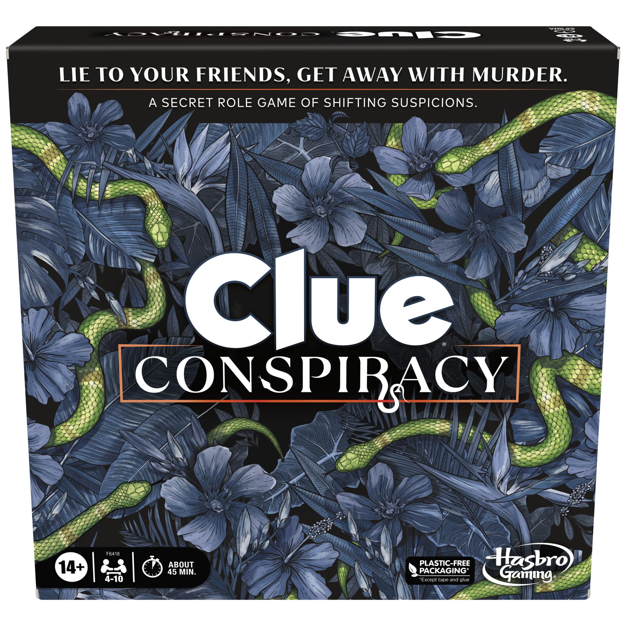 Clue Conspiracy Board Game for Adults and Teens, Secret Role Strategy Games, Ages 14+, 4-10 Players, 45 Minutes, Mystery & Party Games