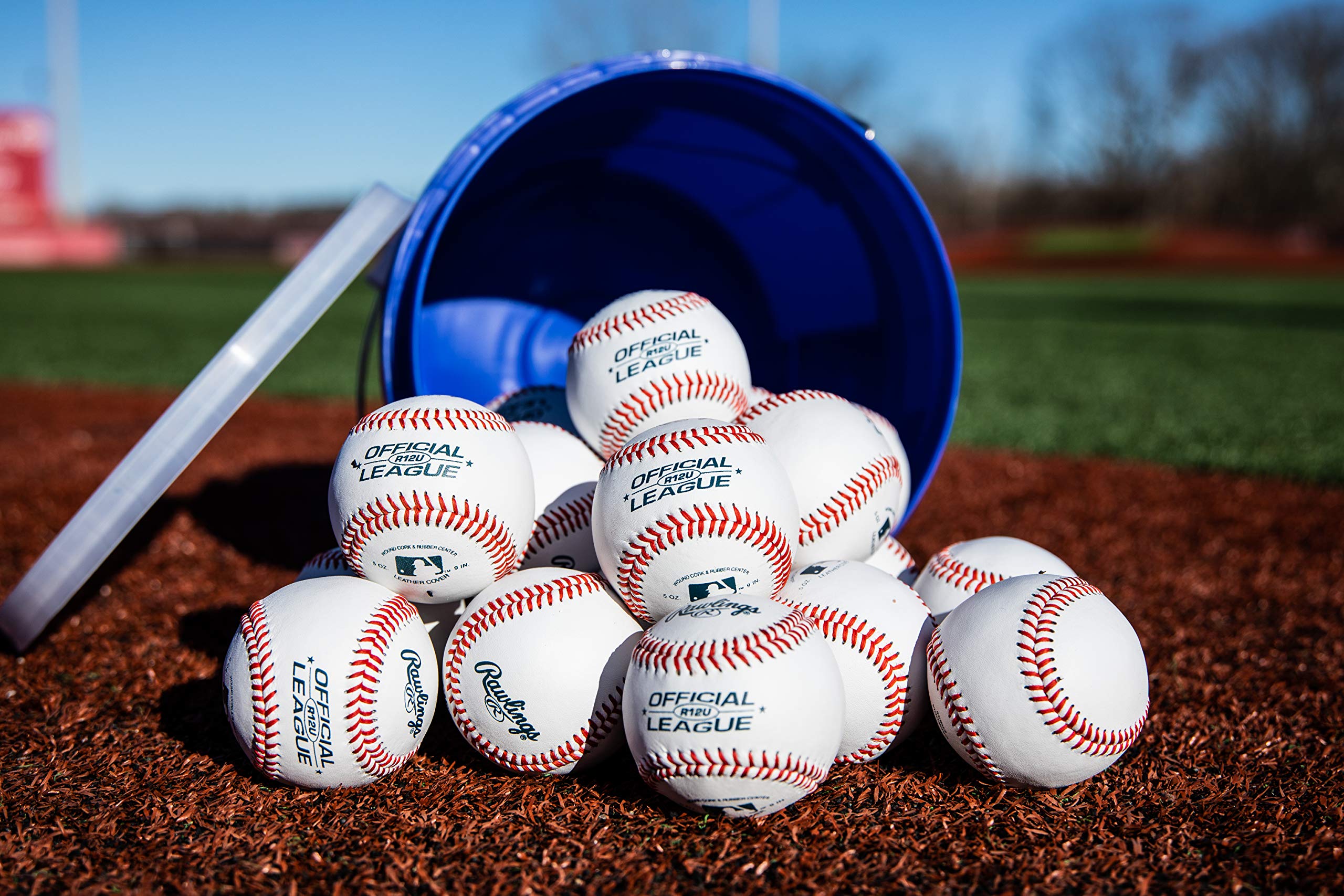 Rawlings | GAME USE Baseballs | Youth/12U | Game/Practice Use | Bucket , 28 oz, white, 24 Count(Pack of 1)