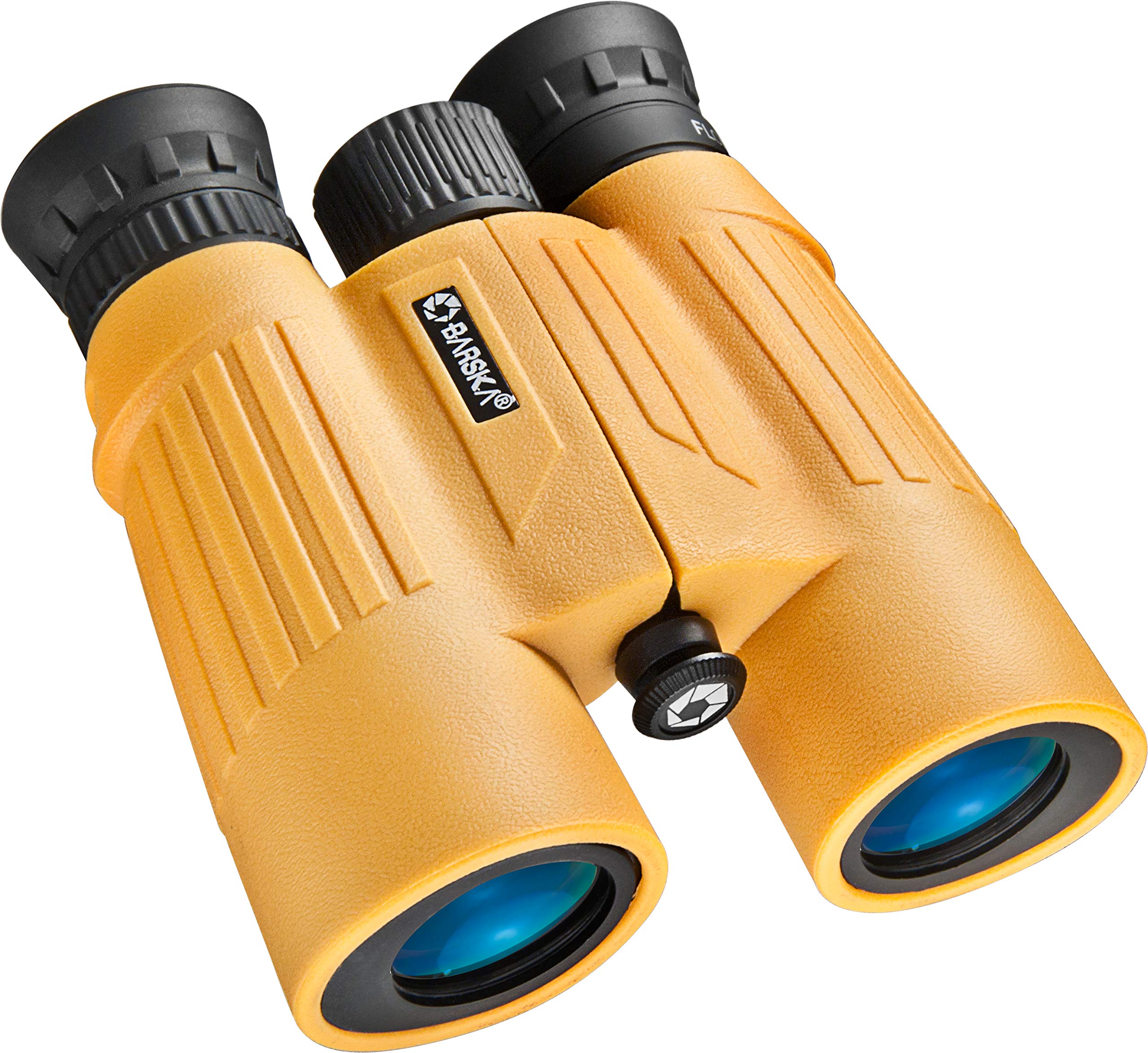 BARSKA 10x30 WP Floatmaster Binoculars (Blue Lens, Yellow) (AB11092)