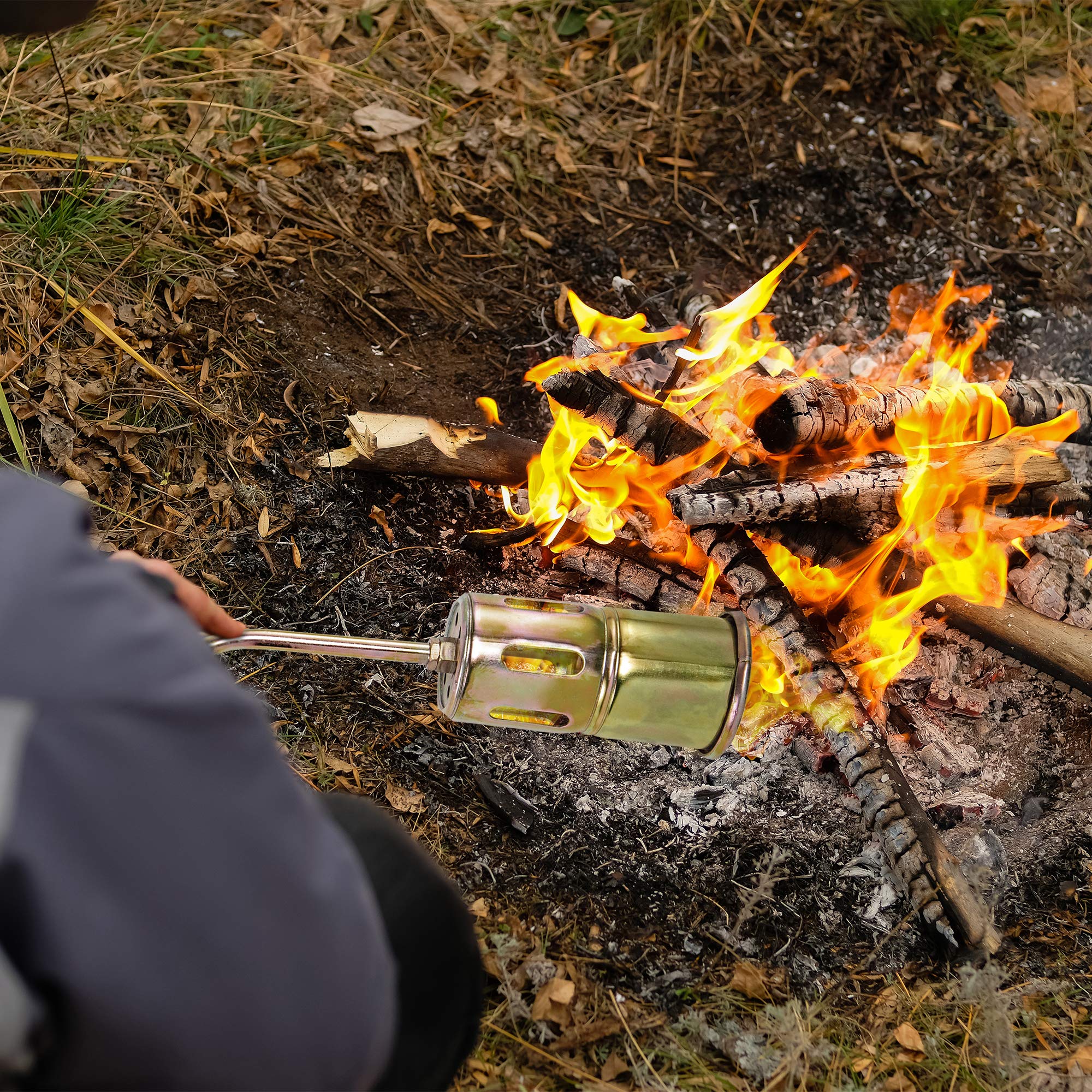 Ivation 320,000 BTU Propane Torch, Heavy Duty Weed Burner, Extra Long 12’ Hose, Adjustable Flame Control, Outdoor Weed Killer for Weeds, Snow Melting, Roofing, Roads & More