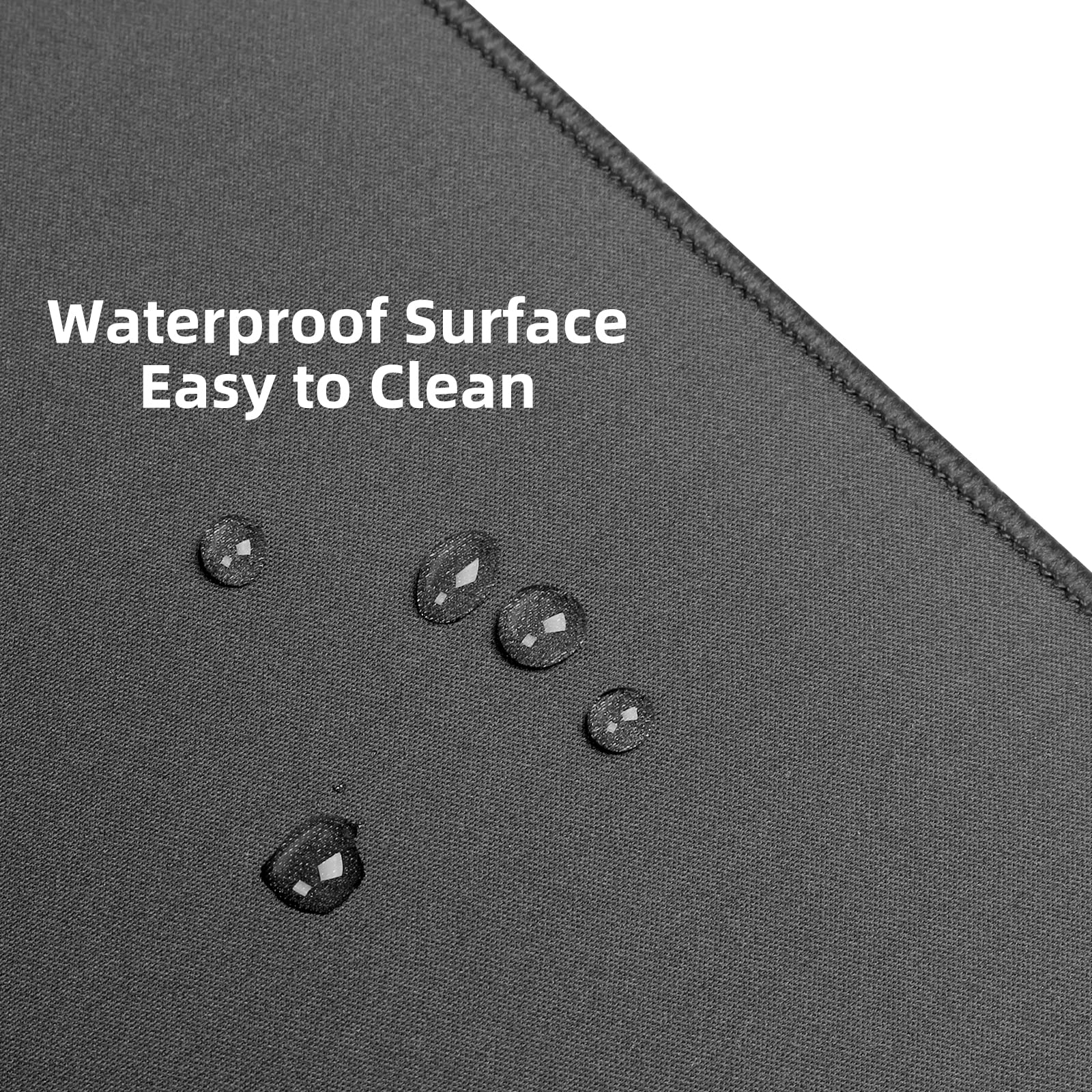 Wolaile Large Mouse Pad, 36x17 in Gaming Mouse Mat,Waterproof and Non-Slip Desktop Pad for Computer Keyboard,Black,XL