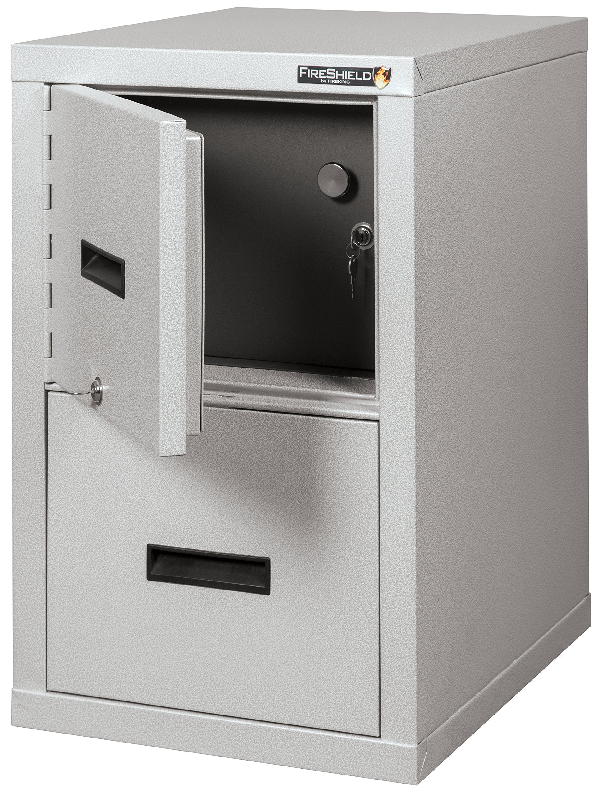 Fire Resistant File Cabinet - Light weight, fire rated, One file drawer & safe