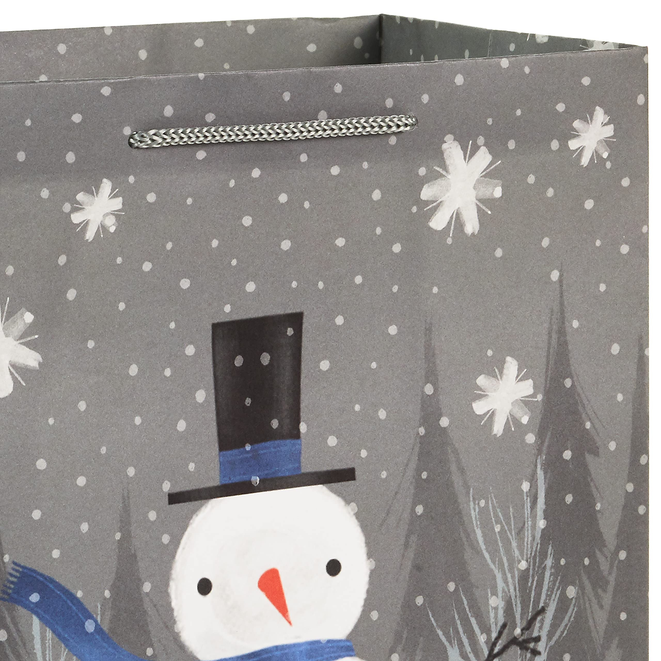 Hallmark Assorted Christmas Gift Bags Bulk - Snowflake, Tree, Snowman, Plaid (18 Gift Bags: 5 Small 5", 4 Medium 8", 4 Large 11", 3 XL 14", 2 Bottle Bags) for Holiday Parties, Hanukkah, Weddings