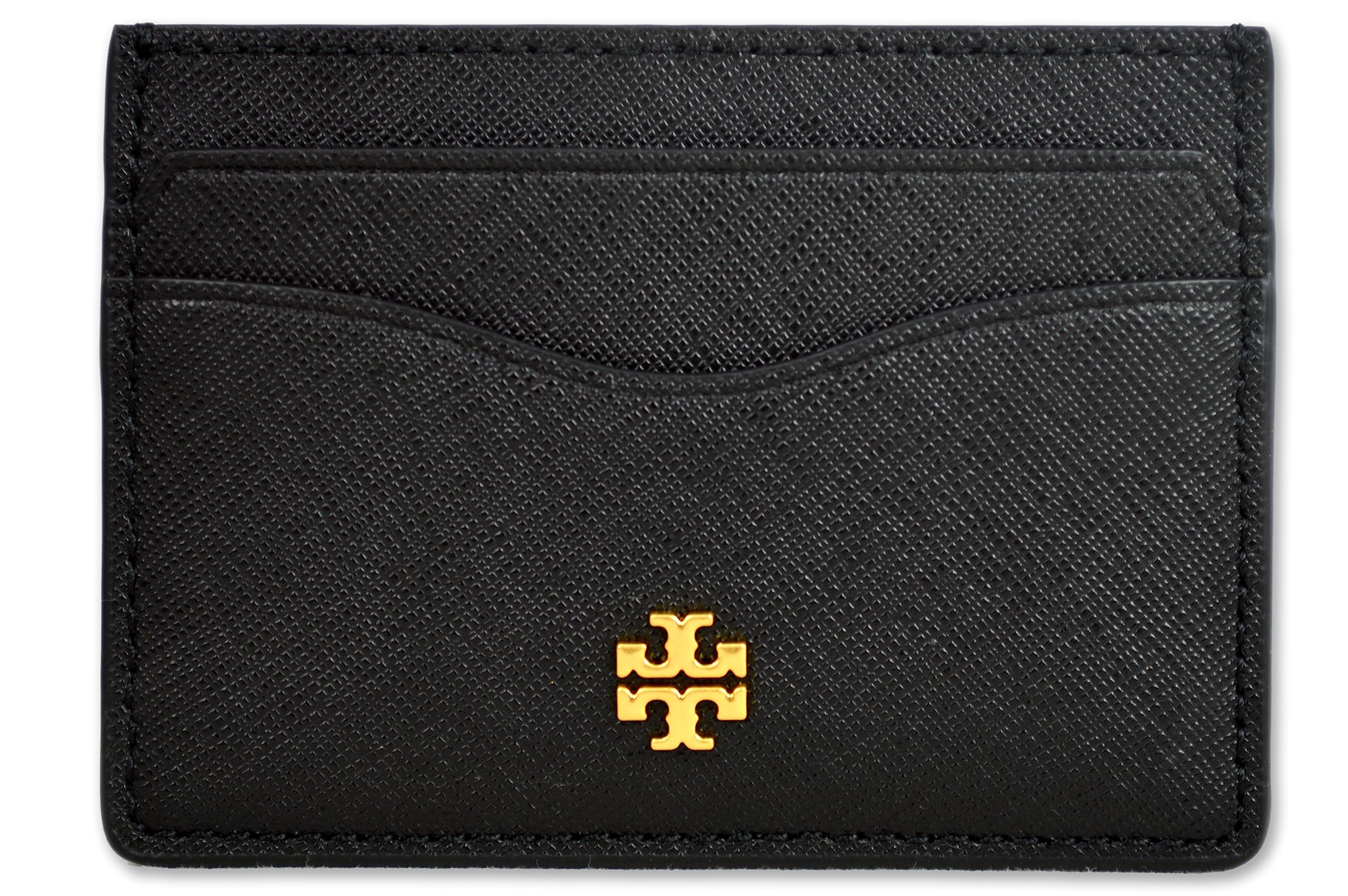 Tory Burch Womens 136101 Saffiano Leather Emerson Slim Card Case Wallet, (001 Black)