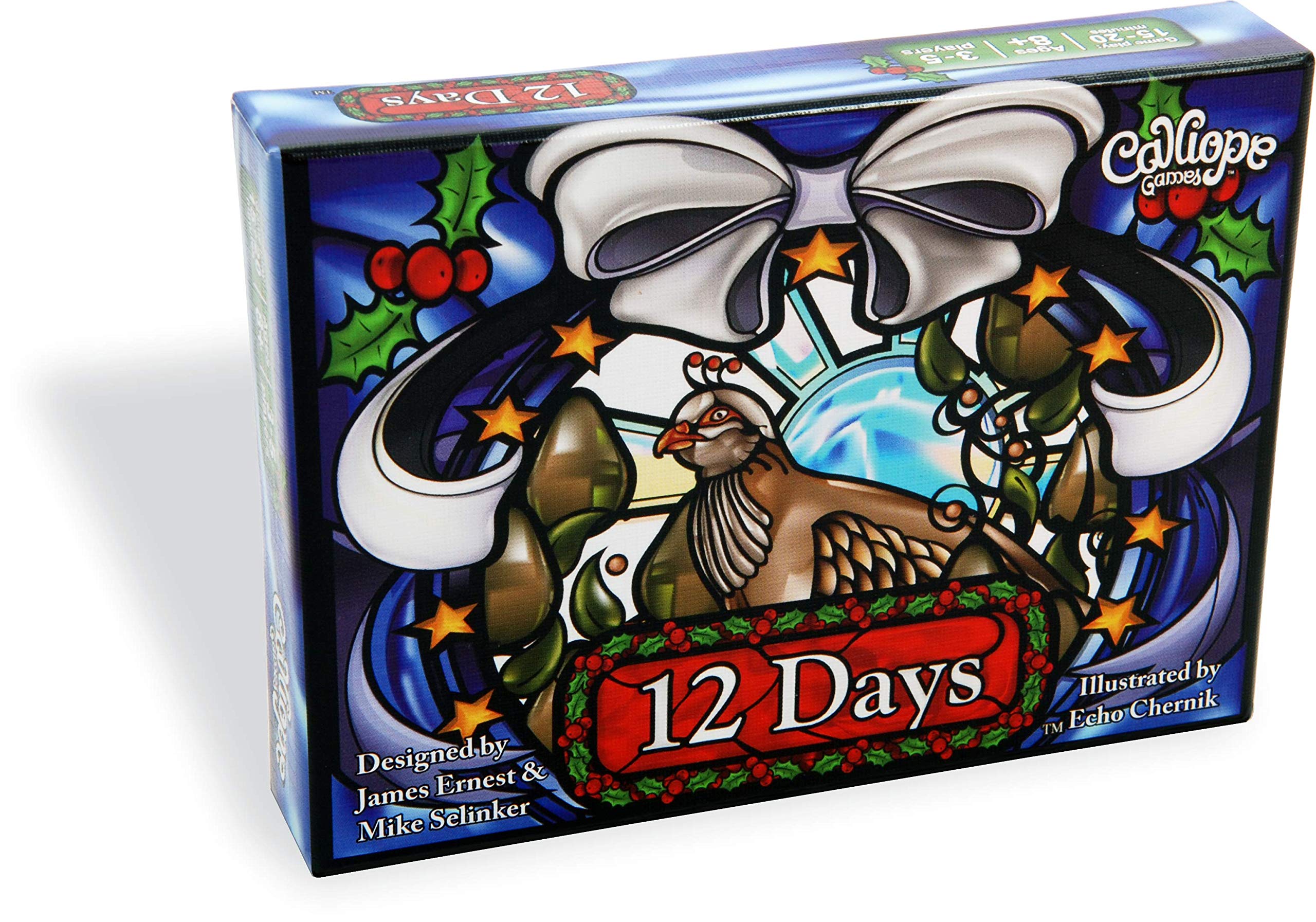 Calliope Games 12 Days of Christmas Kids Games Fun Card Game for Family Kid and Adults Gifts for Stocking Stuffer 3-5 Player