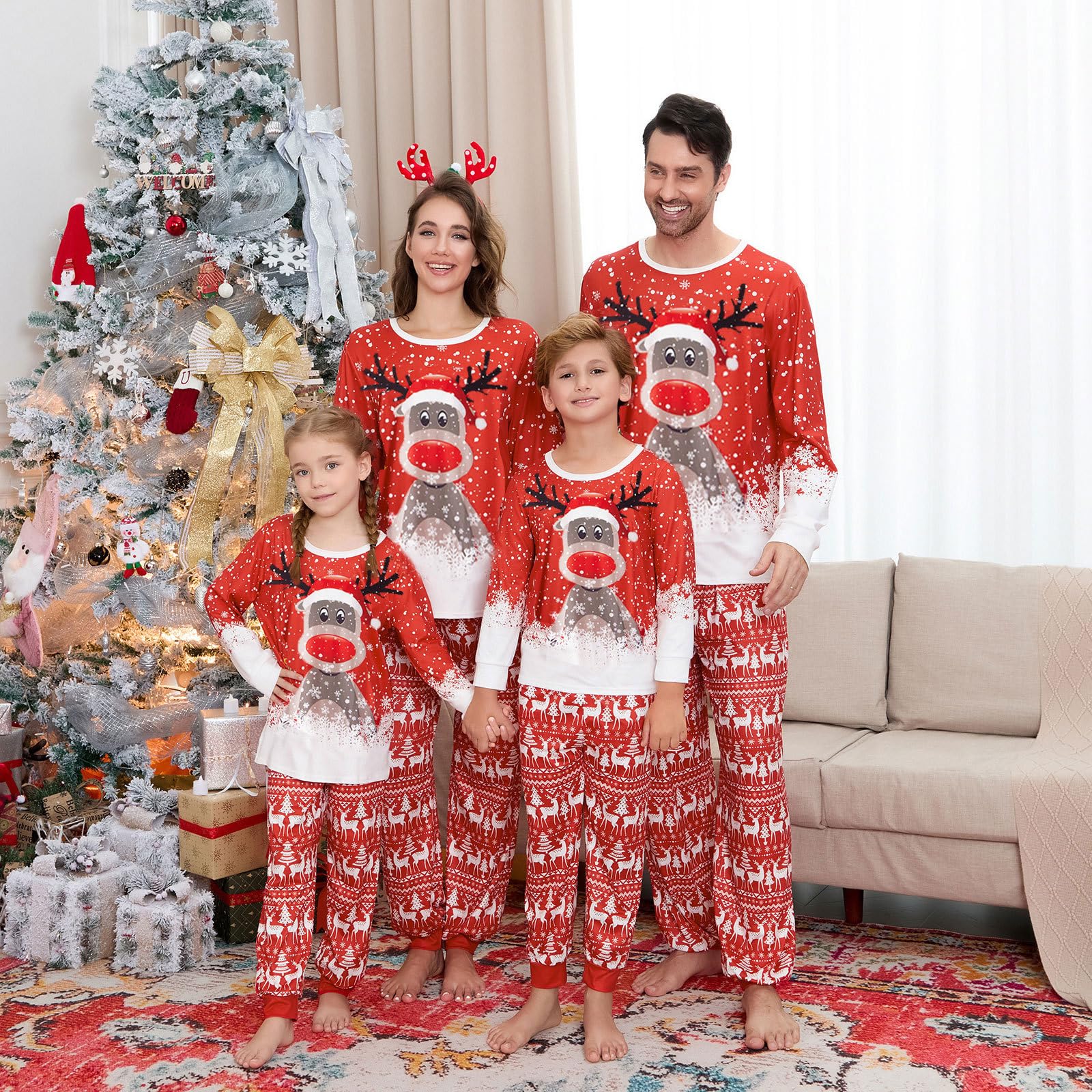 Urkutoba Matching Family Pajamas Sets Christmas Pajama Christmas Family Pajamas Matching Sets Christmas Pjs for Family (sdj14-Men, Large)