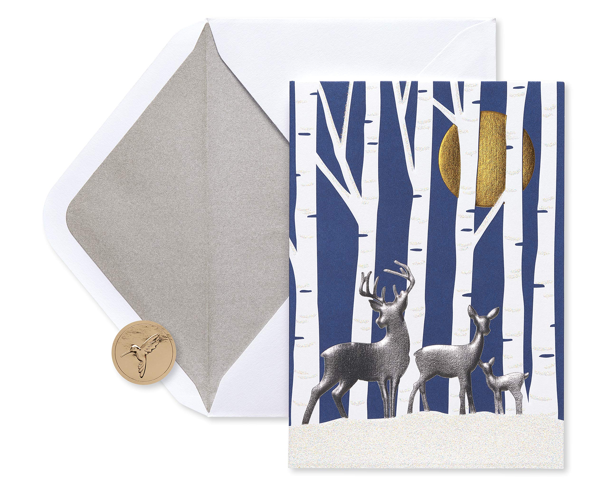 Papyrus Holiday Cards Boxed with Envelopes, Thinking of You with Warmest Wishes, Deer (12-Count)