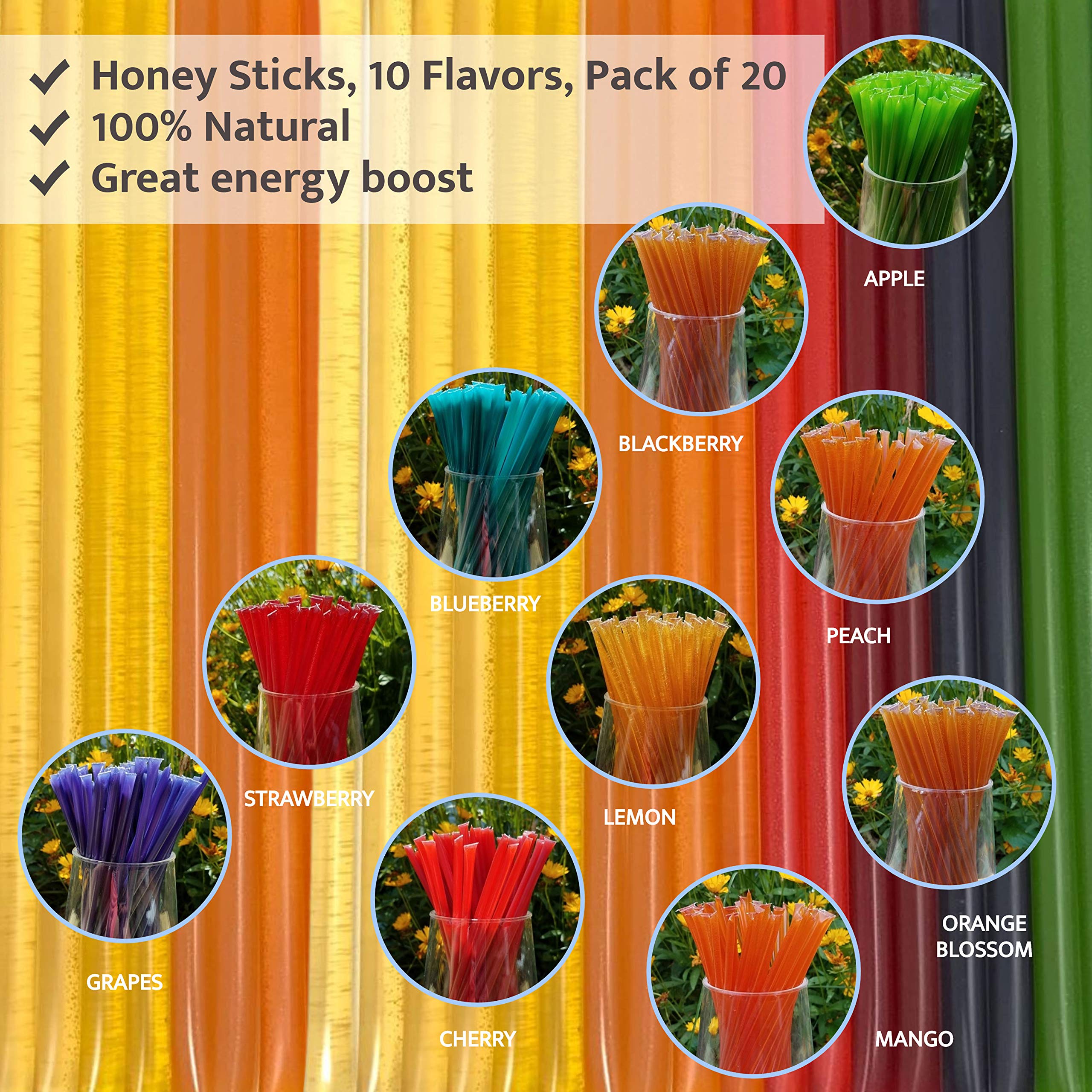 Twinings 48 Assorted Tea Bags Variety Pack, 12 Flavors Tea Assortment, Tea Sampler Set with 20 Honey Sticks for Tea - Assorted Tea Bags Individually Wrapped