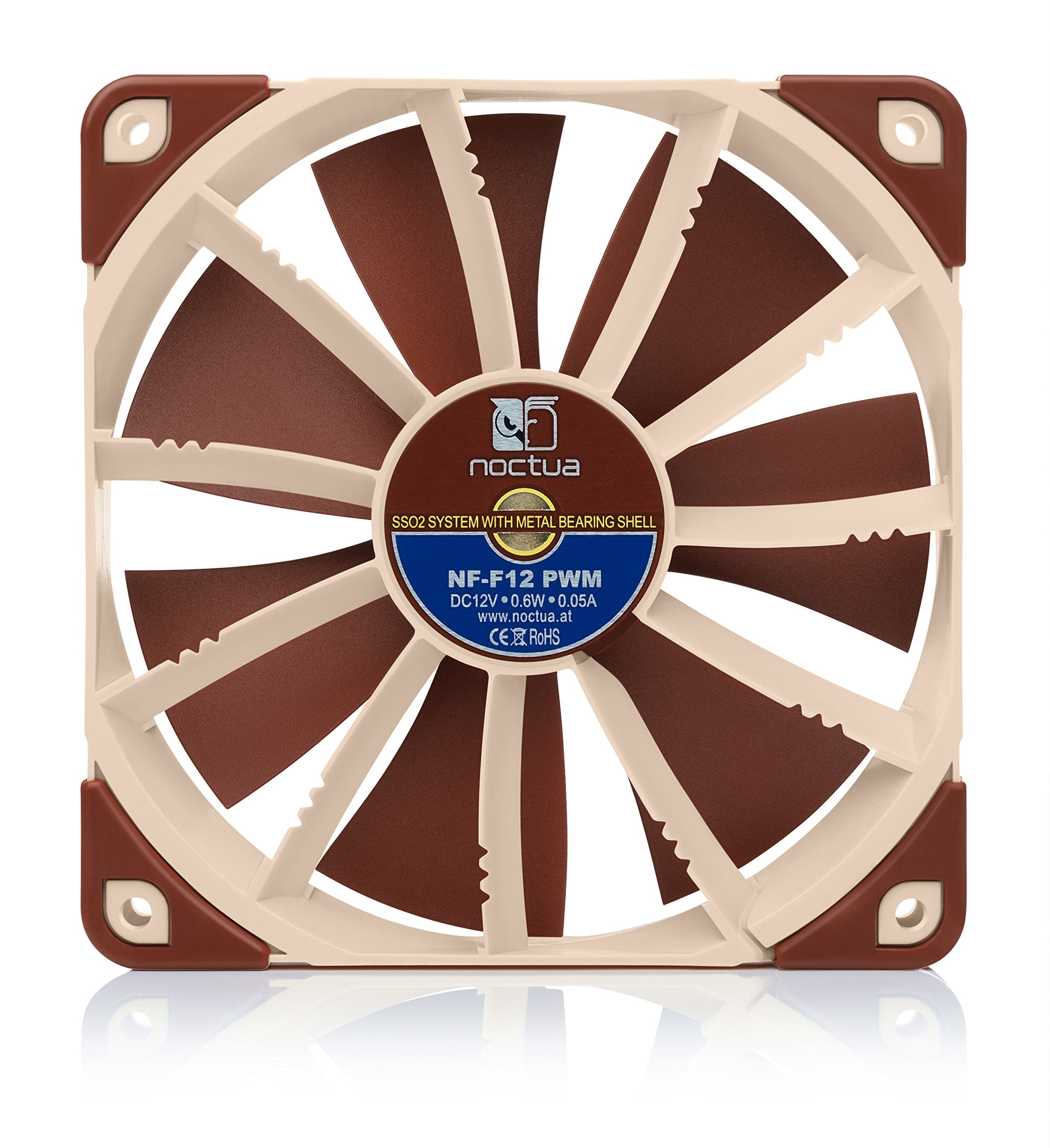 Noctua NF-F12 PWM, Premium Quiet Fan, 4-Pin (120mm, Brown)