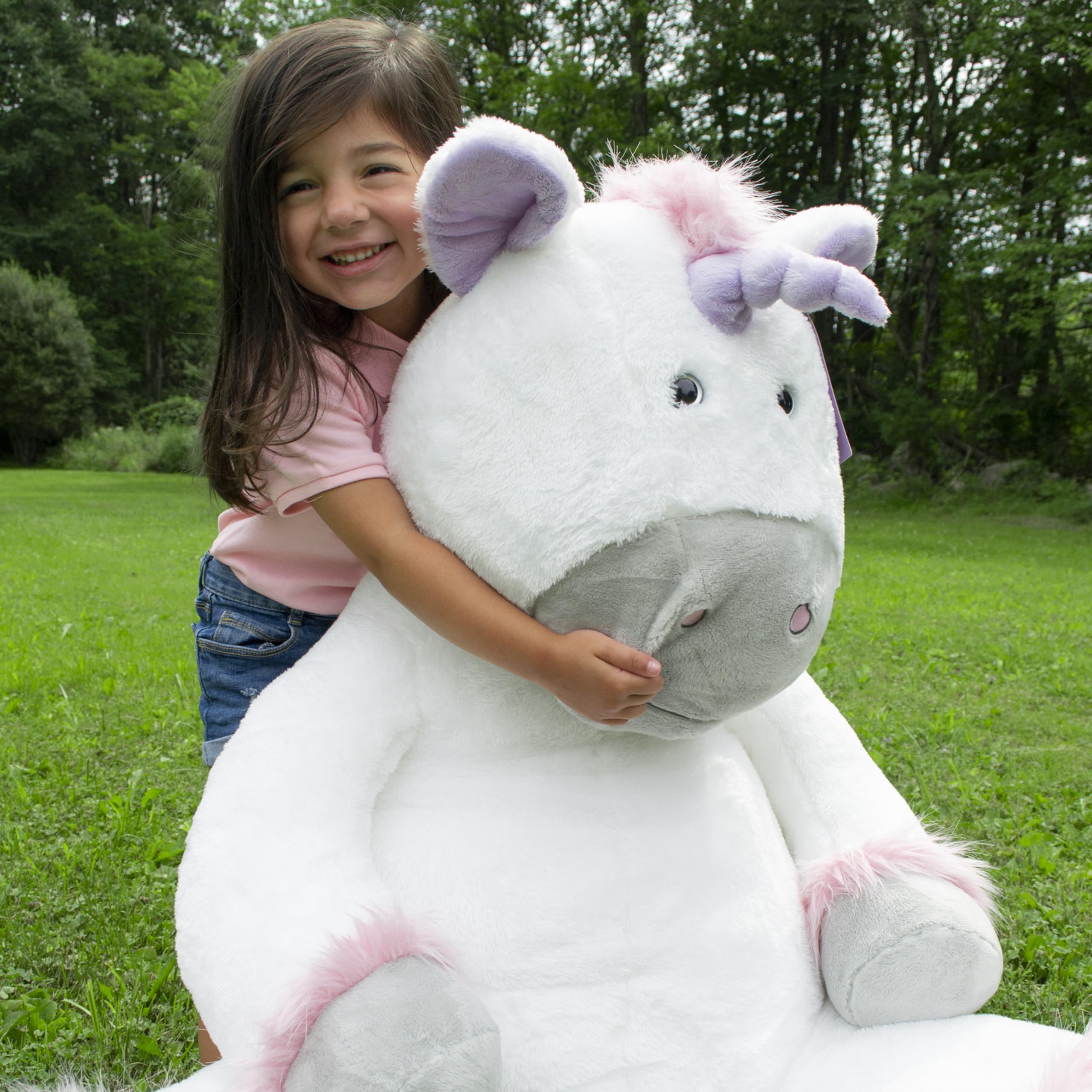 Melissa & Doug Gentle Jumbos Unicorn Giant Stuffed Plush Animal (Sits Nearly 3 Feet Tall) ,36 inches