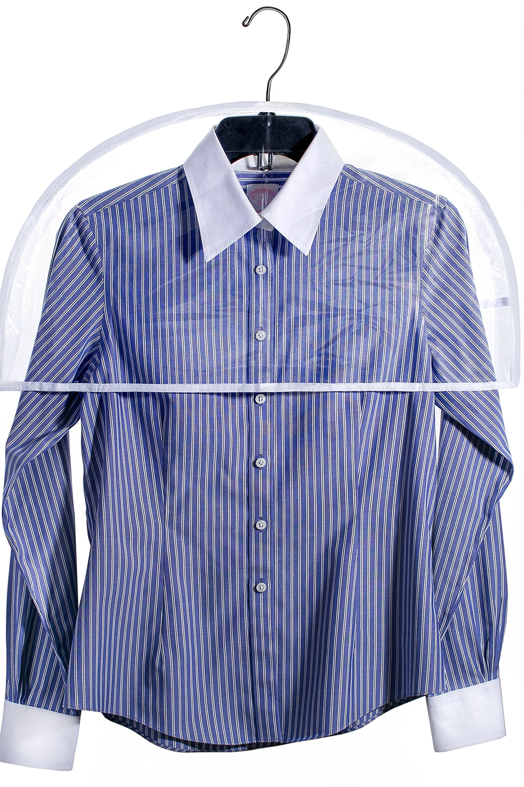 Clear Vinyl Shoulder Covers Closet Suit Protects Storage Home Decor Set of 12, 12"H x 22"W x 2"D
