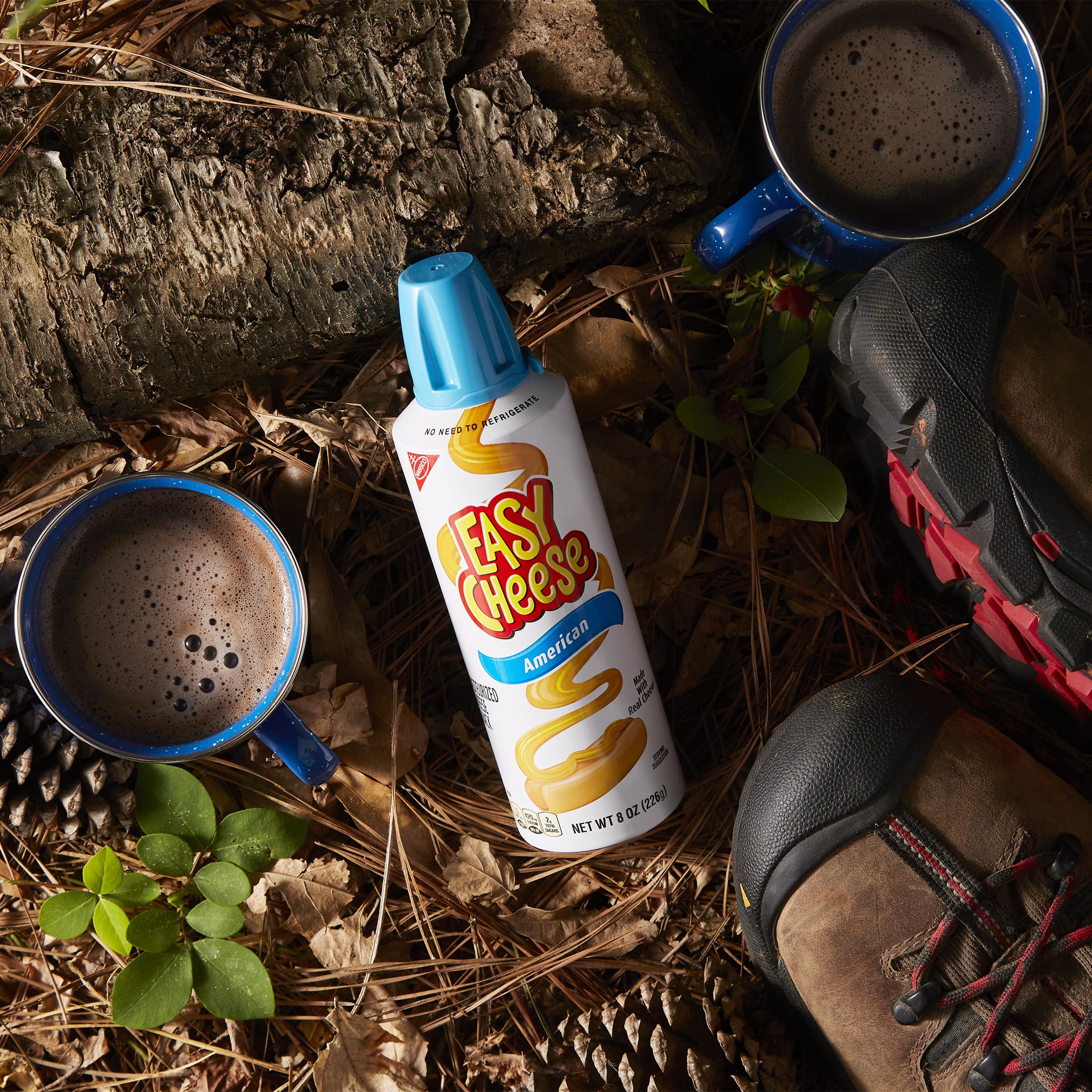 Easy Cheese American Cheese Snack, 12 - 8 oz Cans