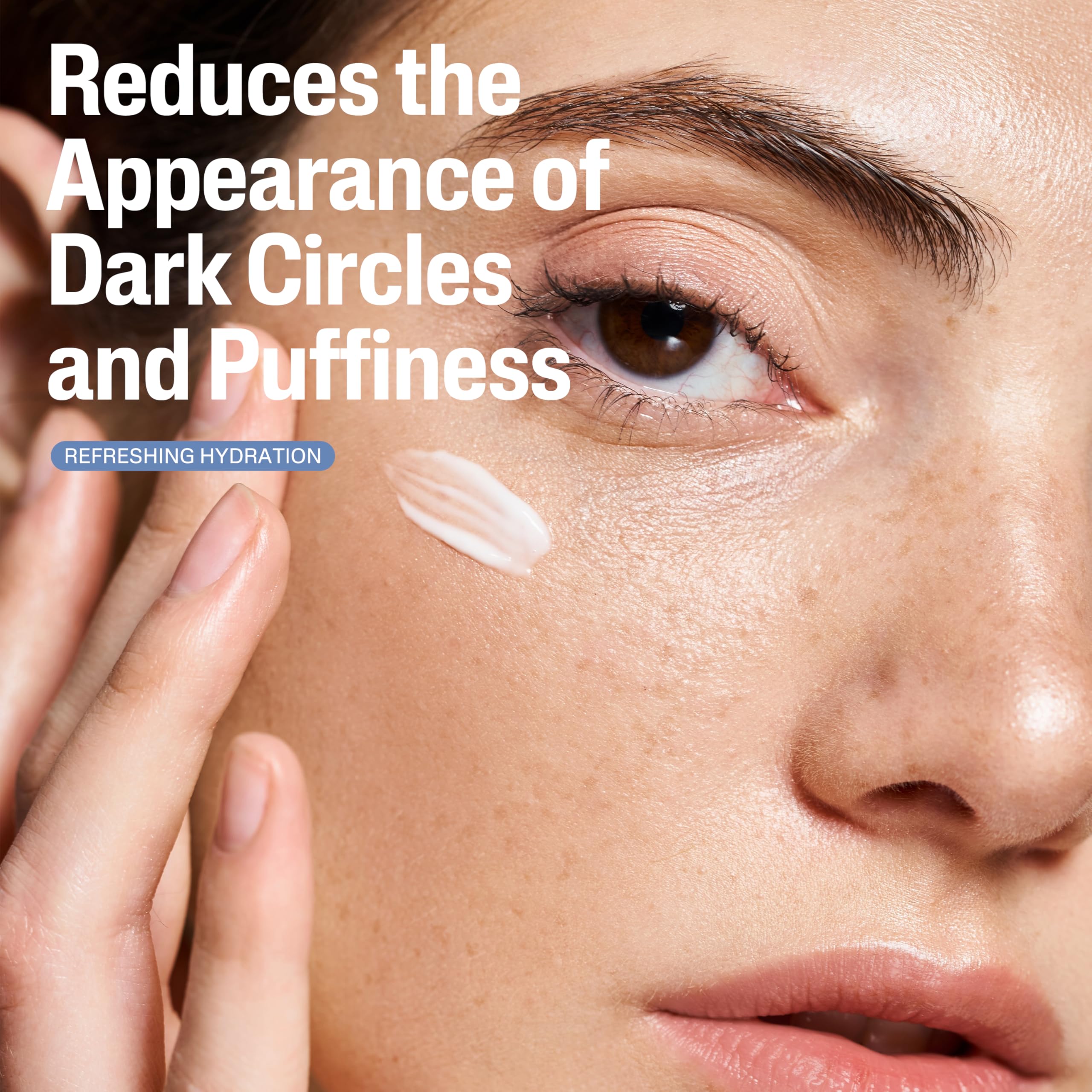 CETAPHIL Deep Hydration Refreshing Eye Serum, 0.5 fl oz, 48Hr Hydrating Under Eye Cream to Reduce the Appearance of Dark Circles, With Hyaluronic Acid, Vitamin E & B5 (Packaging May Vary)