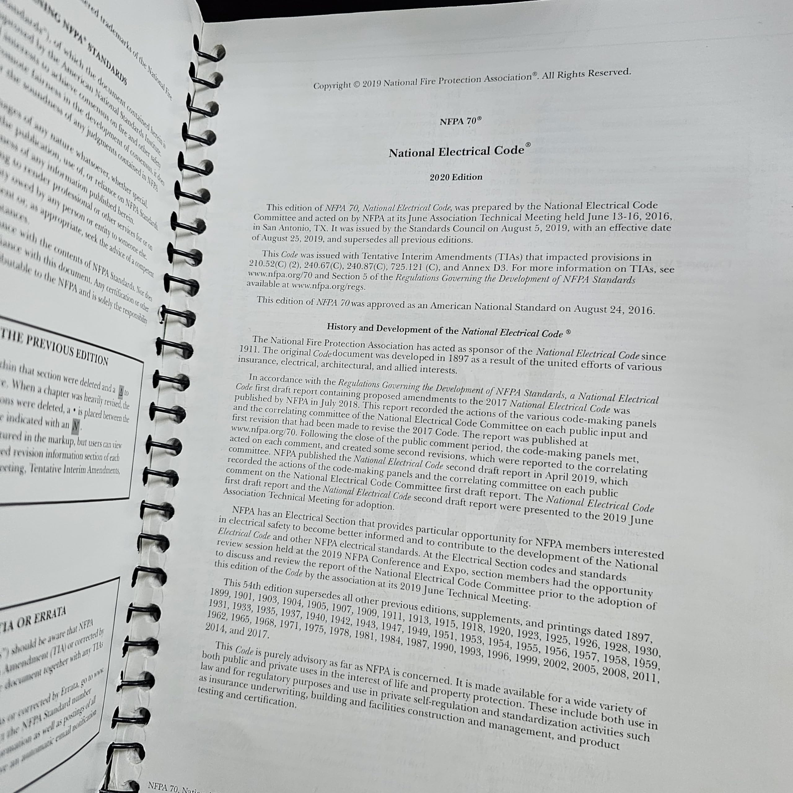 National Electrical Code 2020, Spiral Bound Version (National Fire Protection Associations National Electrical Code)