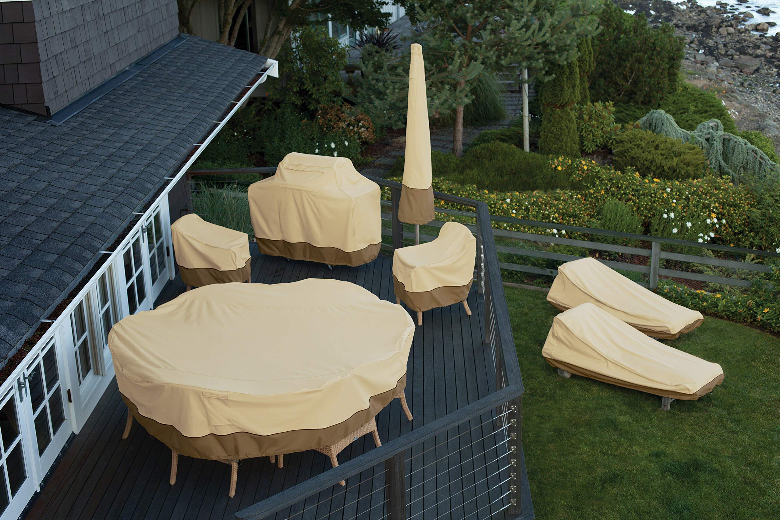 Classic Accessories Veranda Water-Resistant 41 Inch Outdoor Bar Set Cover, Patio Furniture Covers