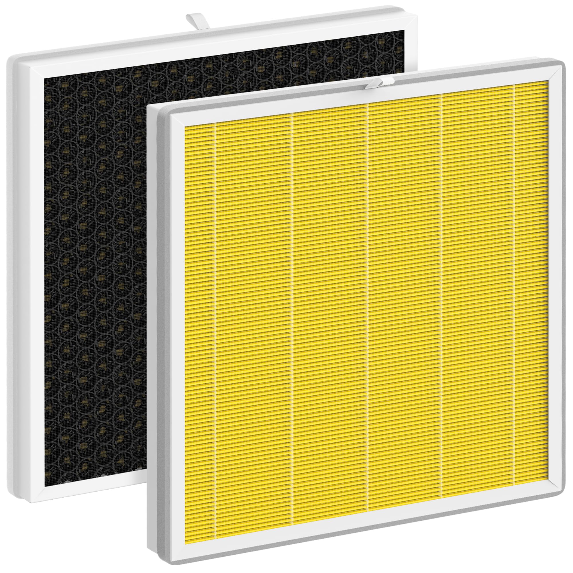 2 Pack ClearAir-A6 Replacement Filter Compatible with LAMPICK Air Purifier, 4-in-1 Pet Filter Replacement, Yellow