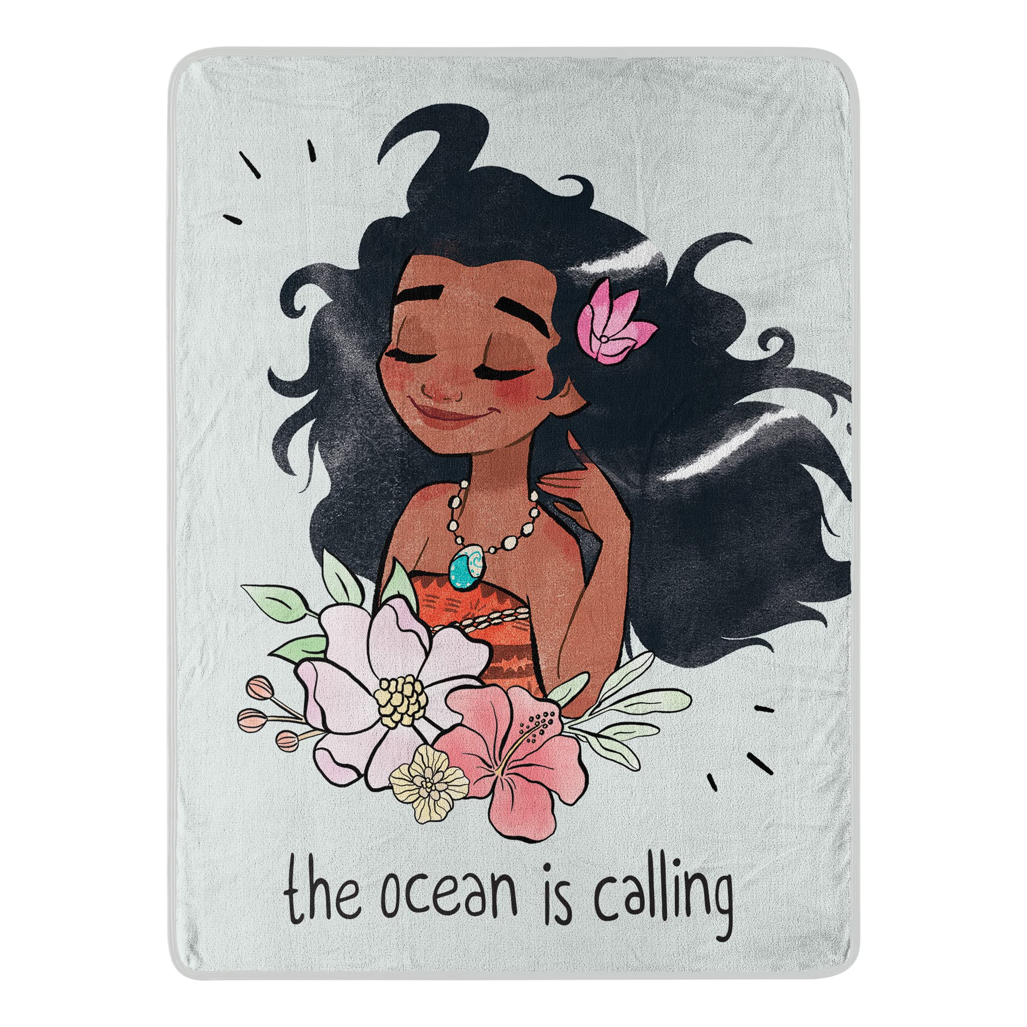 Northwest Moana Micro Raschel Throw Blanket, 46" x 60", Ocean Calling