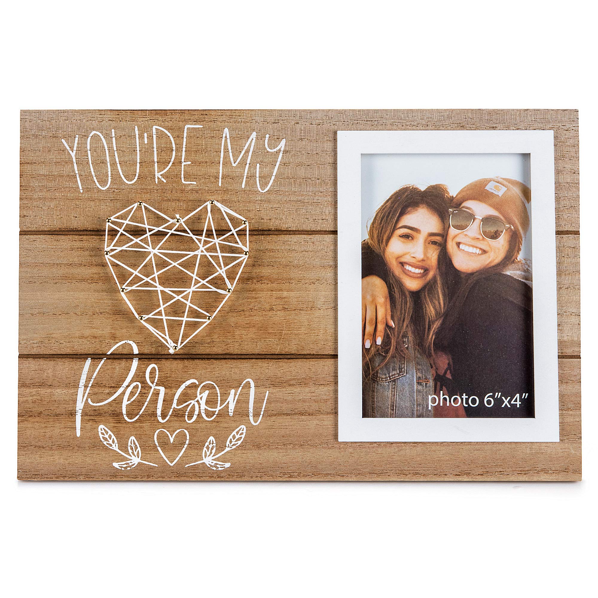 You're My Person Gifts - Best Friends Christmas Gift for Women - Friend Birthday Gift for Women, BFF, Bestfriend, Besties - Long Distance Friendship Picture Frame Gift - Fits 4x6 Inches Photo