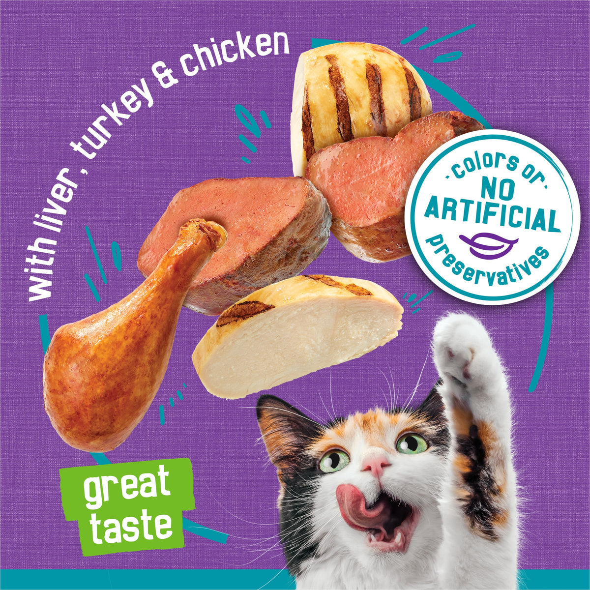 Purina Friskies Wet Cat Food Tasty Treasures With Turkey and Chicken Pate (With Liver) - (Pack of 24) 5.5 oz. Cans
