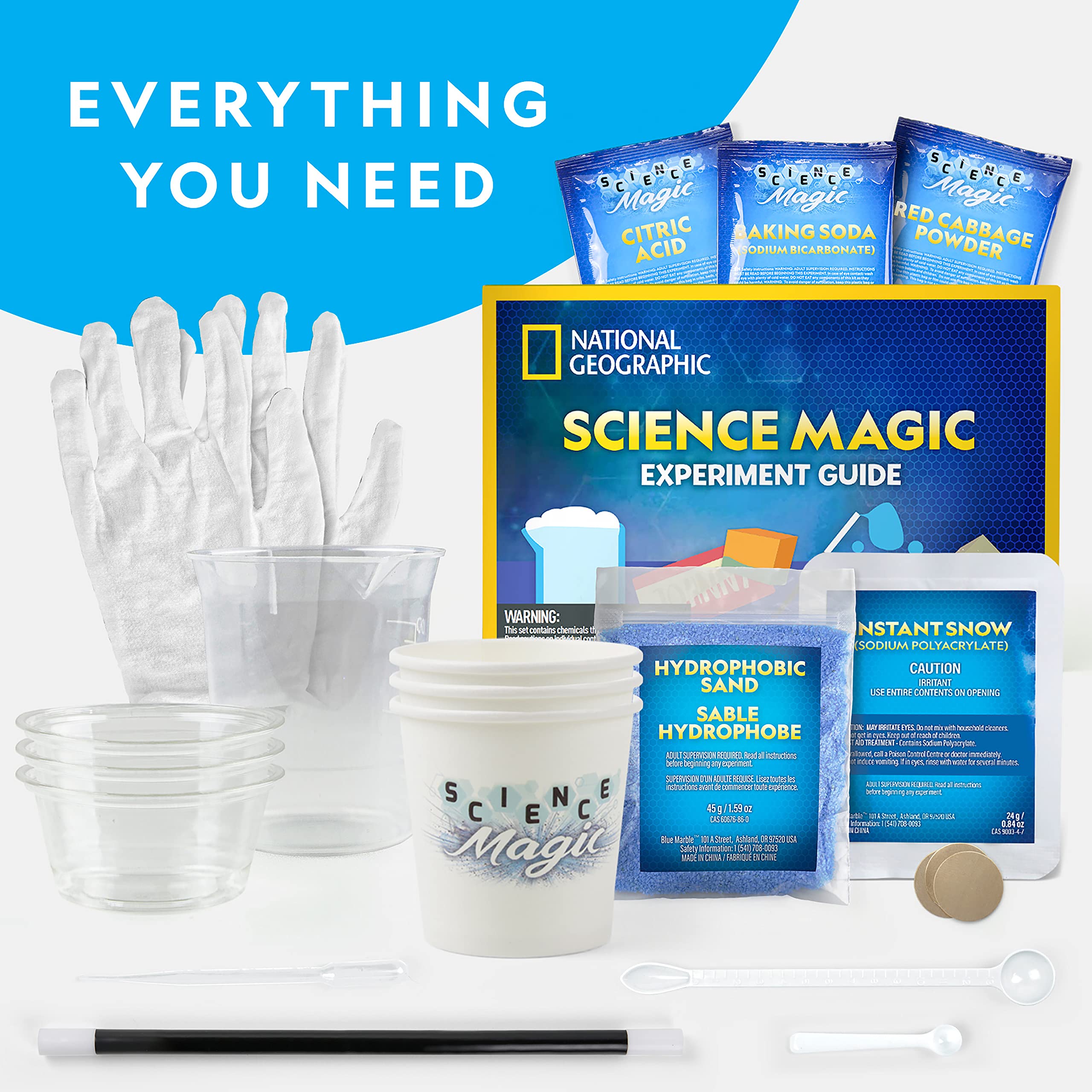 NATIONAL GEOGRAPHIC Magic Chemistry Set - Science Kit for Kids with 10 Amazing Magic Tricks, STEM Projects and Science Experiments, Science Toys, Great Gift for Boys and Girls 8-12 (Amazon Exclusive)