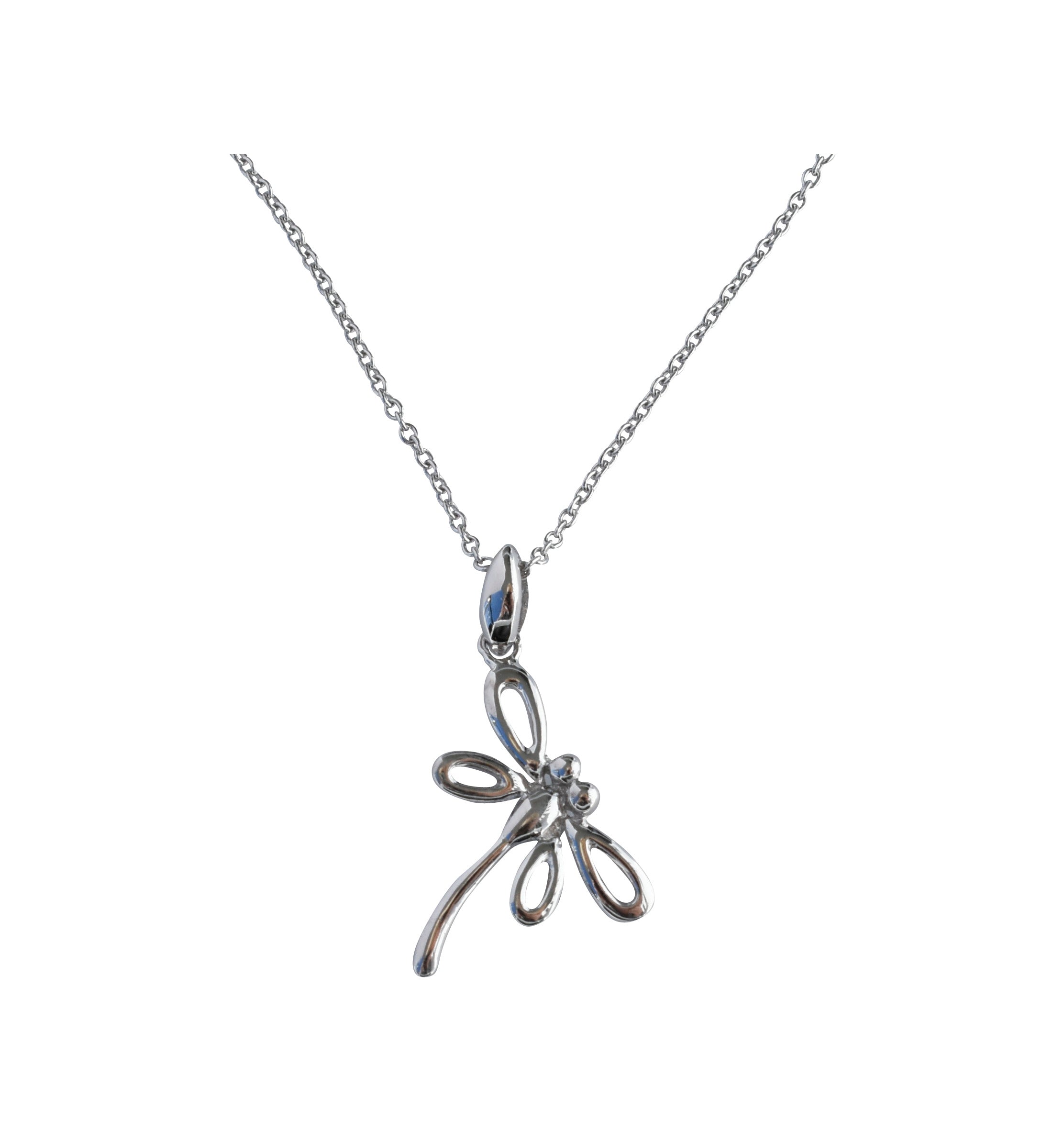 Sterling Silver Delicate Necklace - Dragonfly