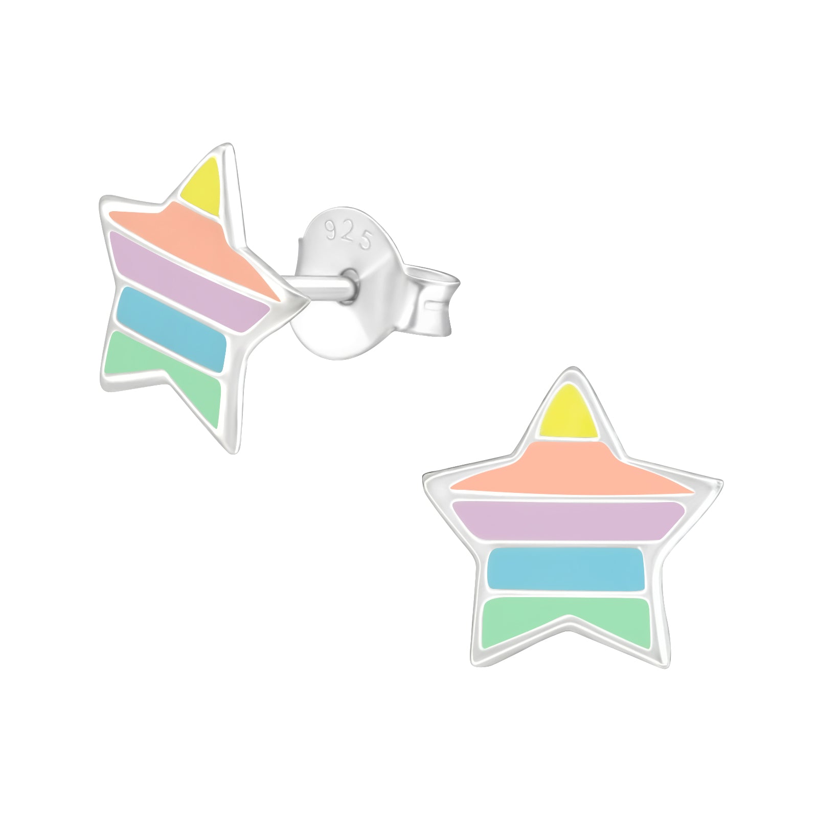 Girl's sterling silver s - Rainbow Star