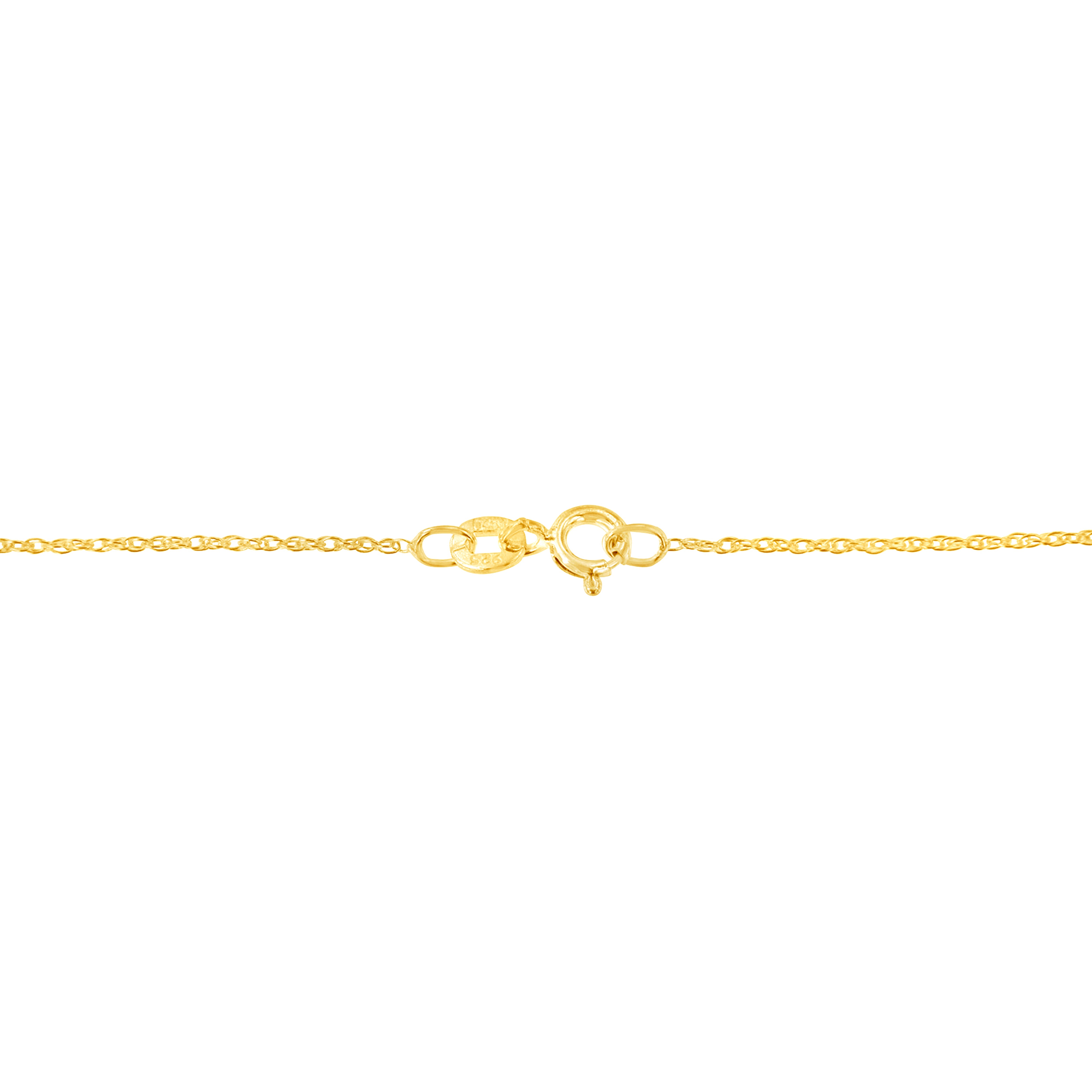 10K Yellow Gold 1/4 cttw Prong Set Round-Cut Diamond Open Heart 18" Pendant Necklace (K-L Color, I1-I2 Clarity)