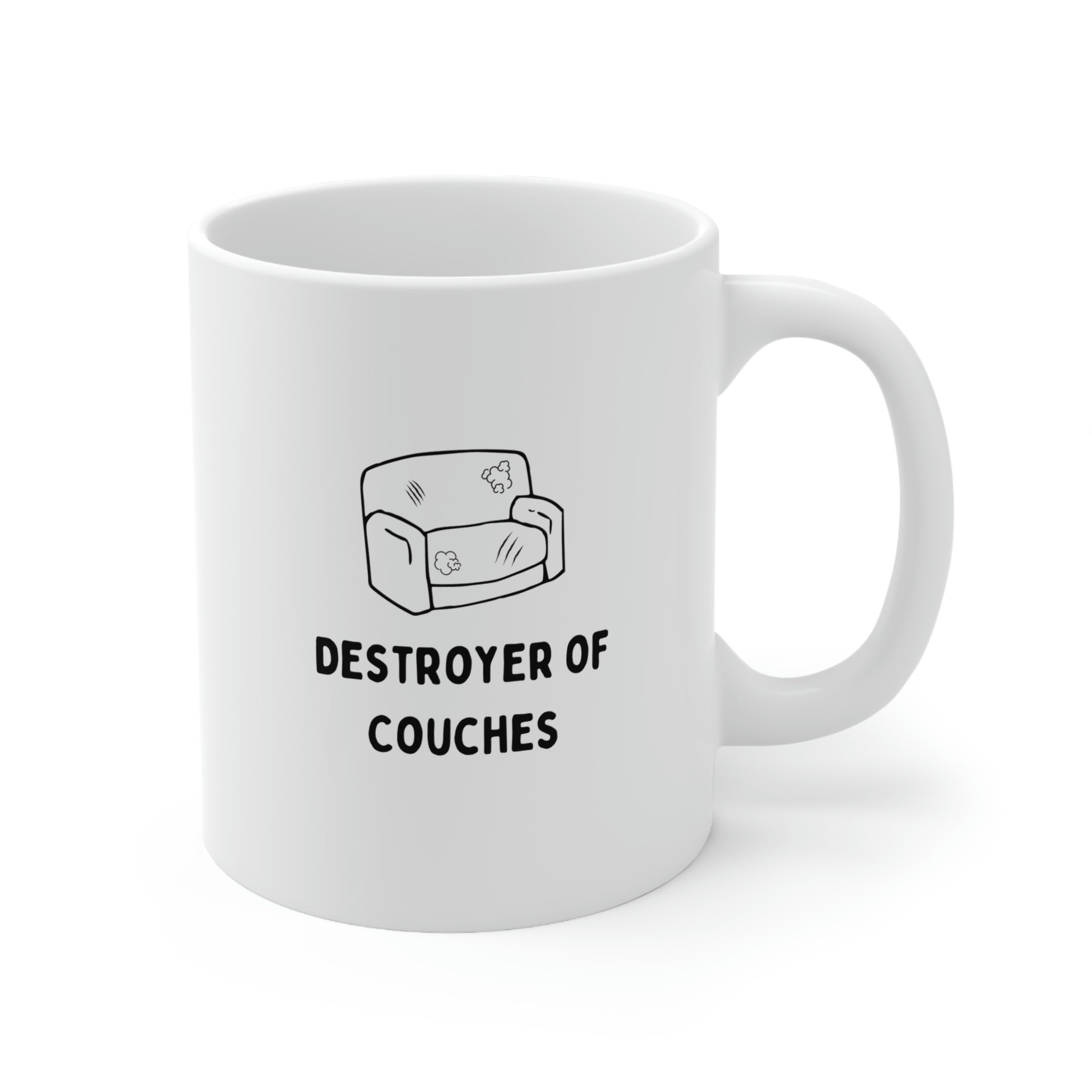 The Cat Destroyer Of Couches Coffee Tea Mug