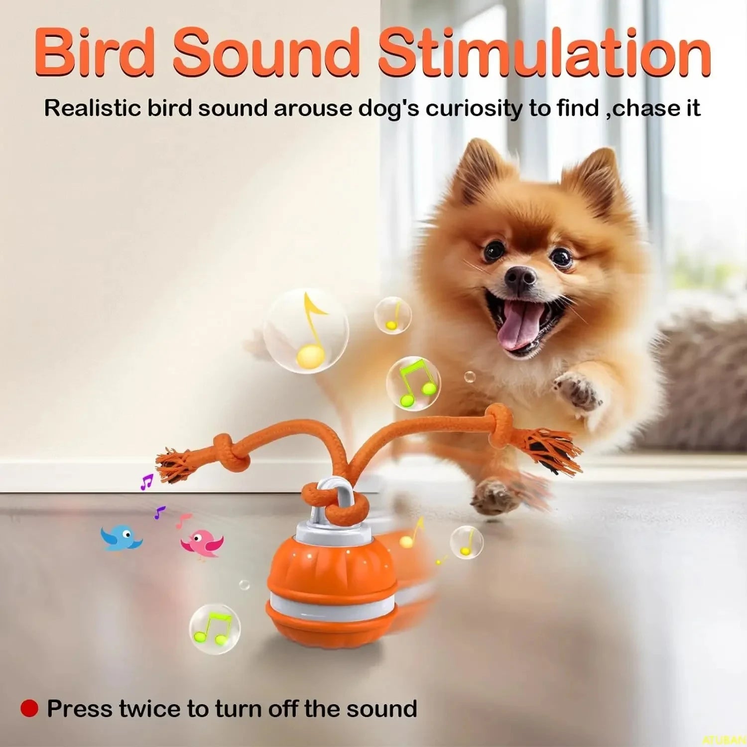 Interactive Motion Activated Dog Ball – Automatic Rolling Toy for Small Dogs