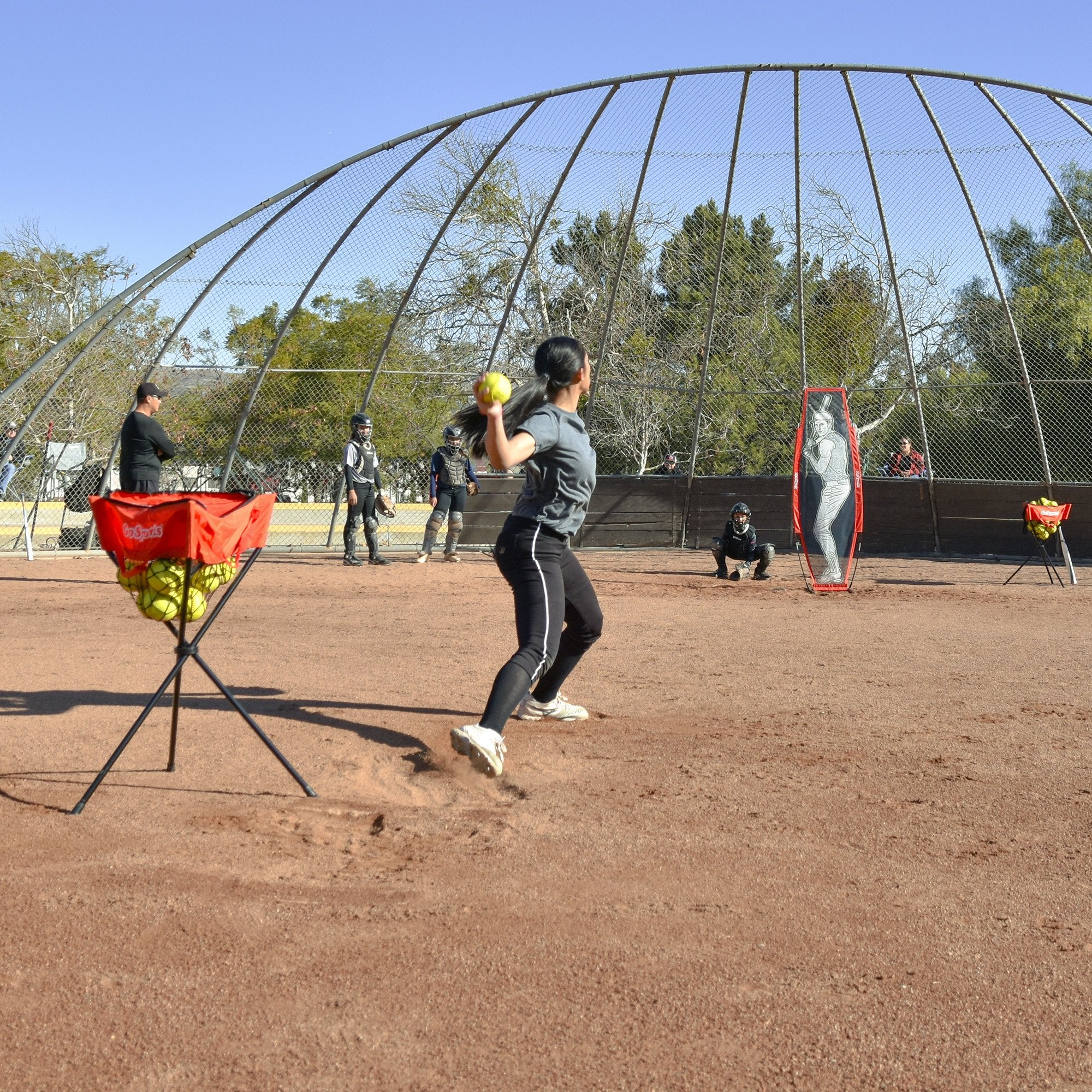 GoSports Baseball & Softball Ball Caddy with Carrying Bag