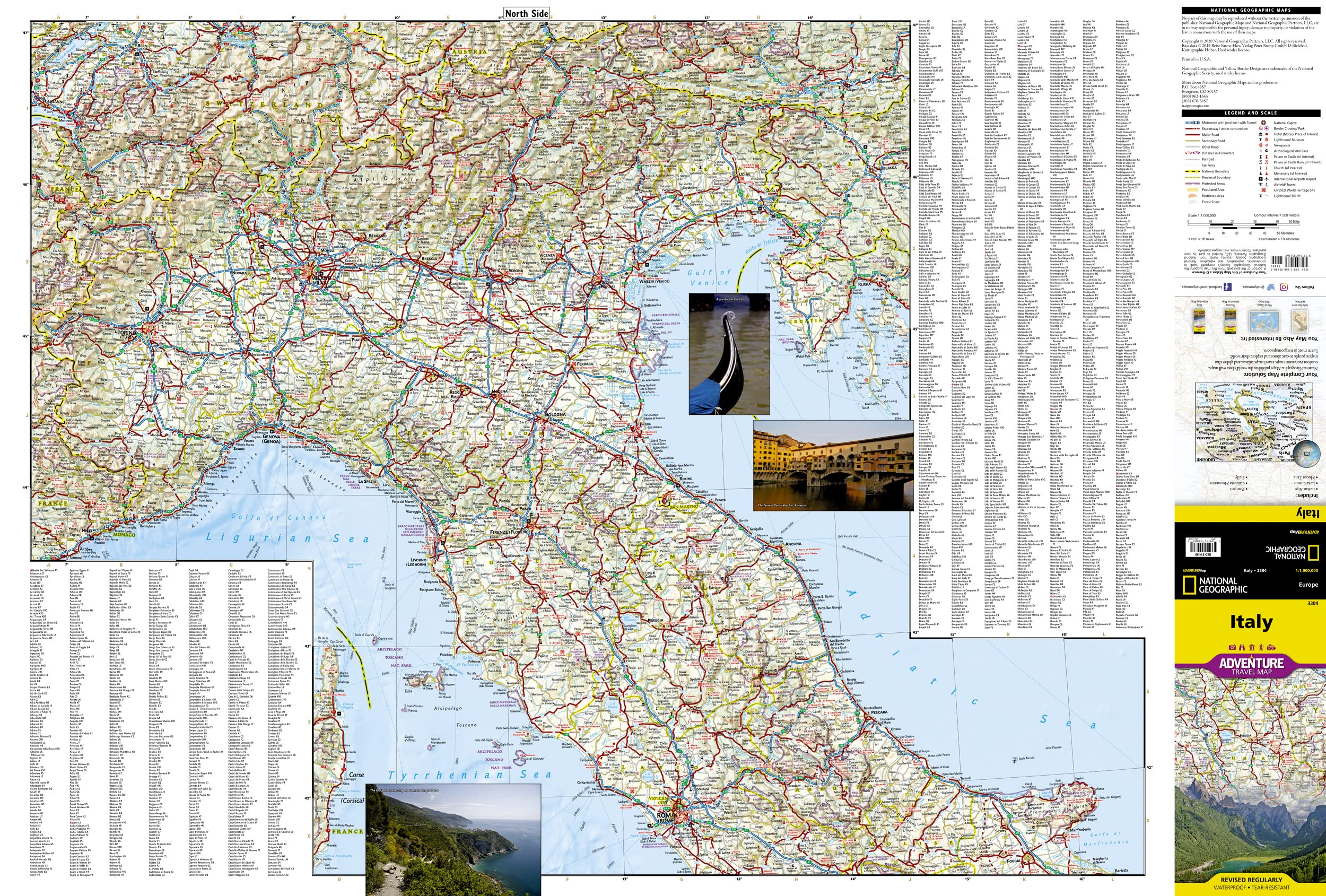 Italy Map (National Geographic Adventure Map, 3304)