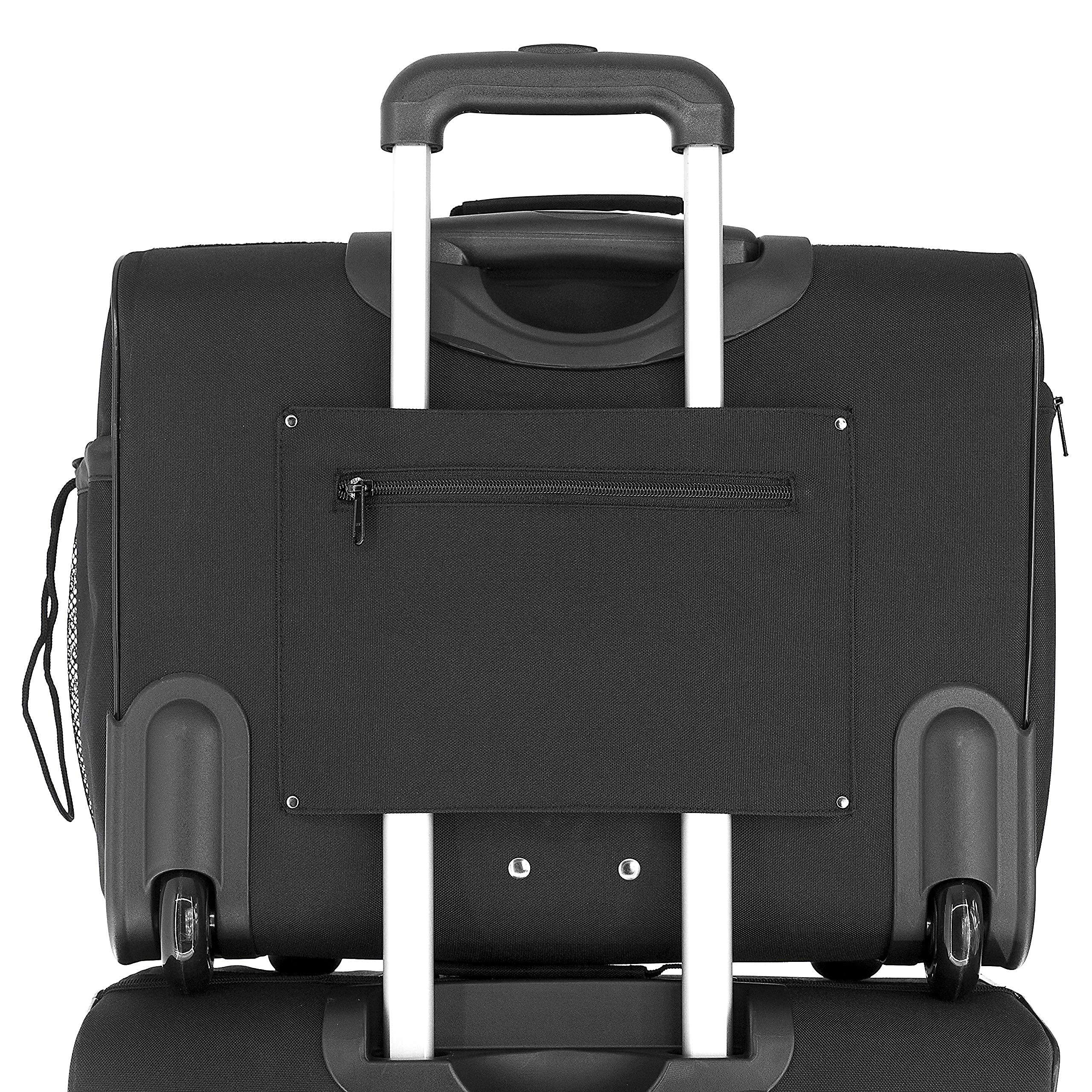 17.5" Foldable Laptop Carry-on Briefcase On Wheels, Under the Seat Personal Item Suitcase Compliant with Spirit, Frontier, American, Delta, Allegiant and More. 18x14x8 inches (45x36x20 cm)