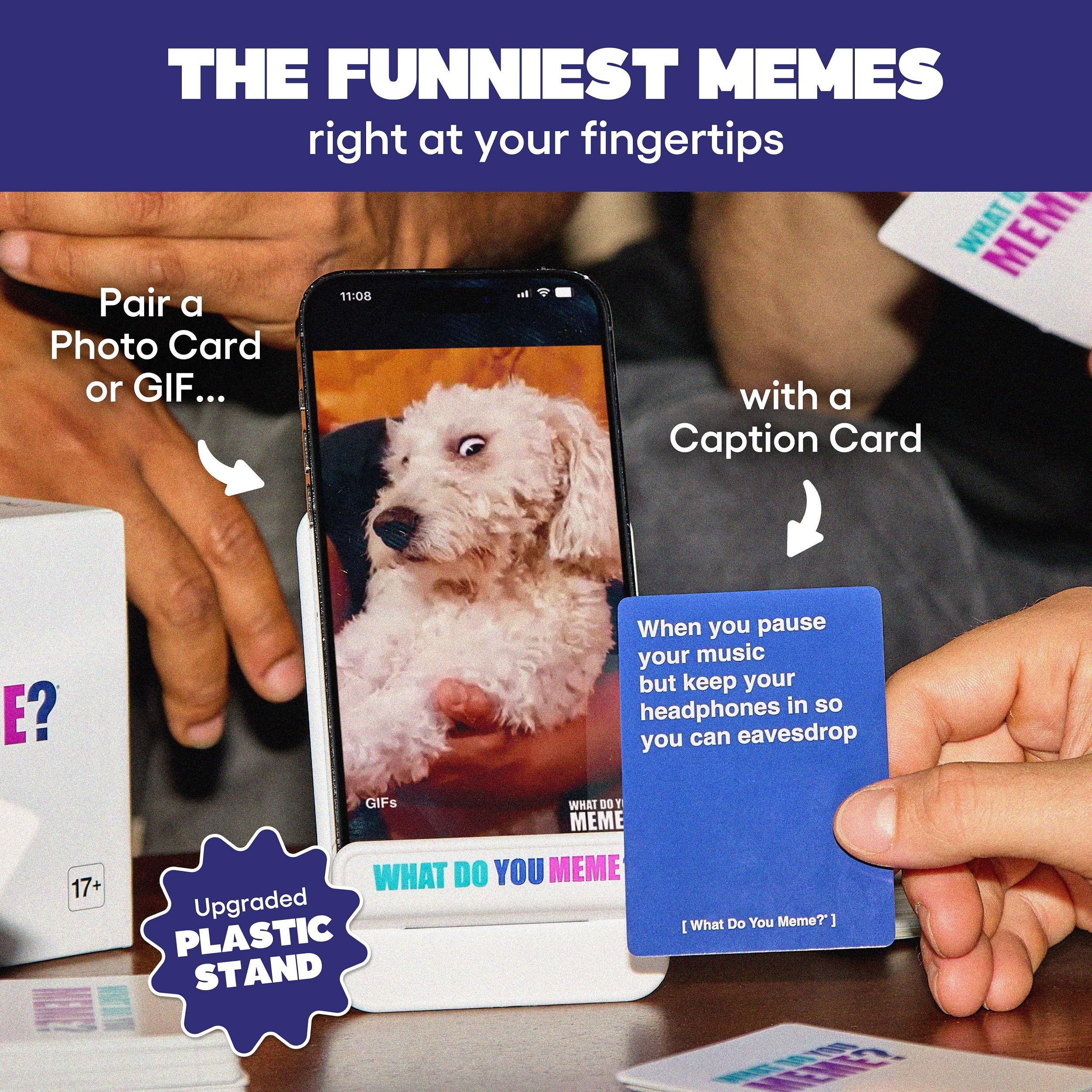 WHAT DO YOU MEME? Core Game (New Edition) Now Including GIF's by Relatable, The Essential Party Game for Meme Lovers Now with Refreshed Content, Great for Adult Games for Game Night