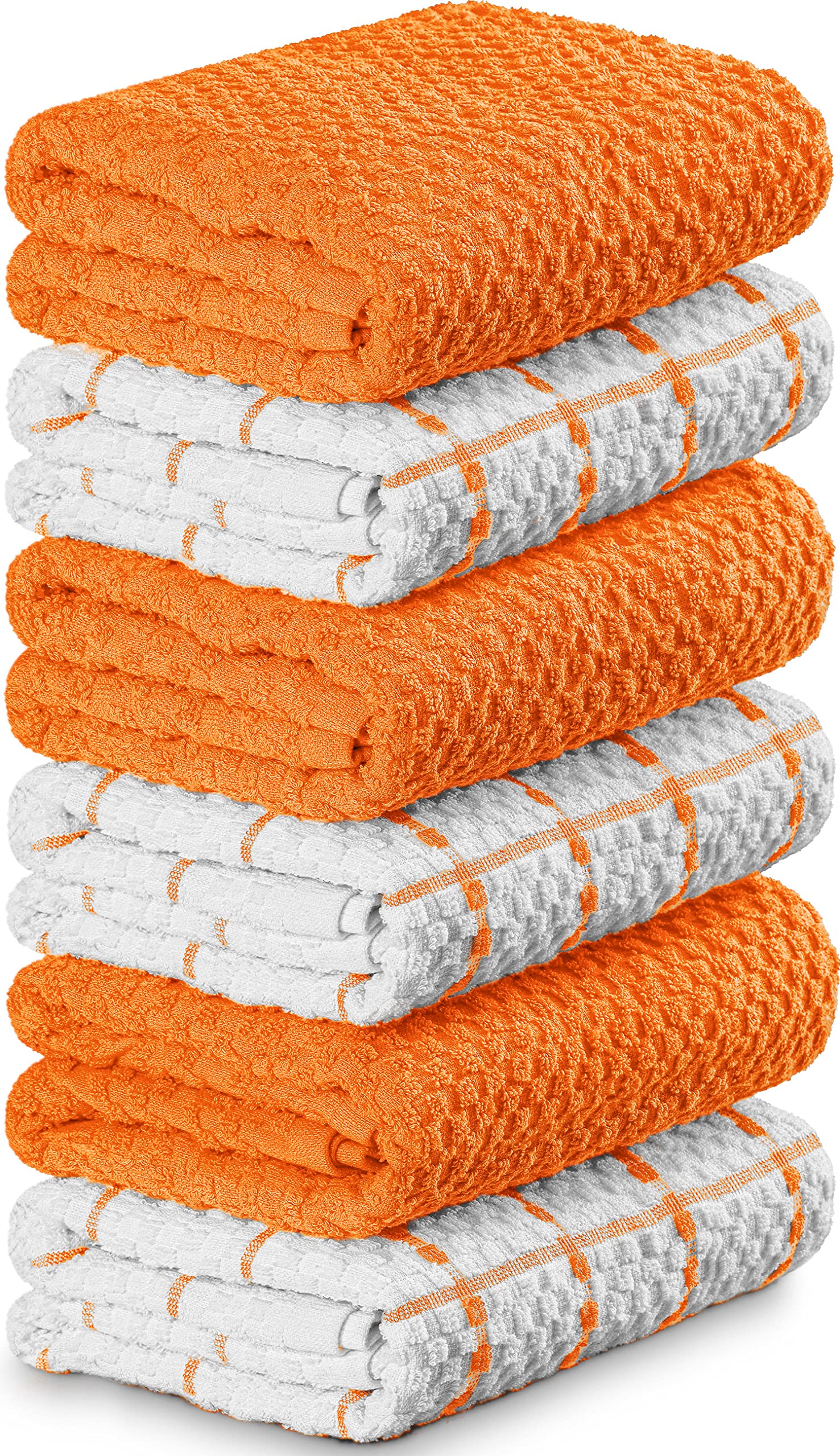 Utopia Towels Kitchen Towels [6 Pack], 15 x 25 Inches, 100% Ring Spun Cotton Super Soft and Absorbent Dish Towels, Tea Towels and Bar Towels (Orange)