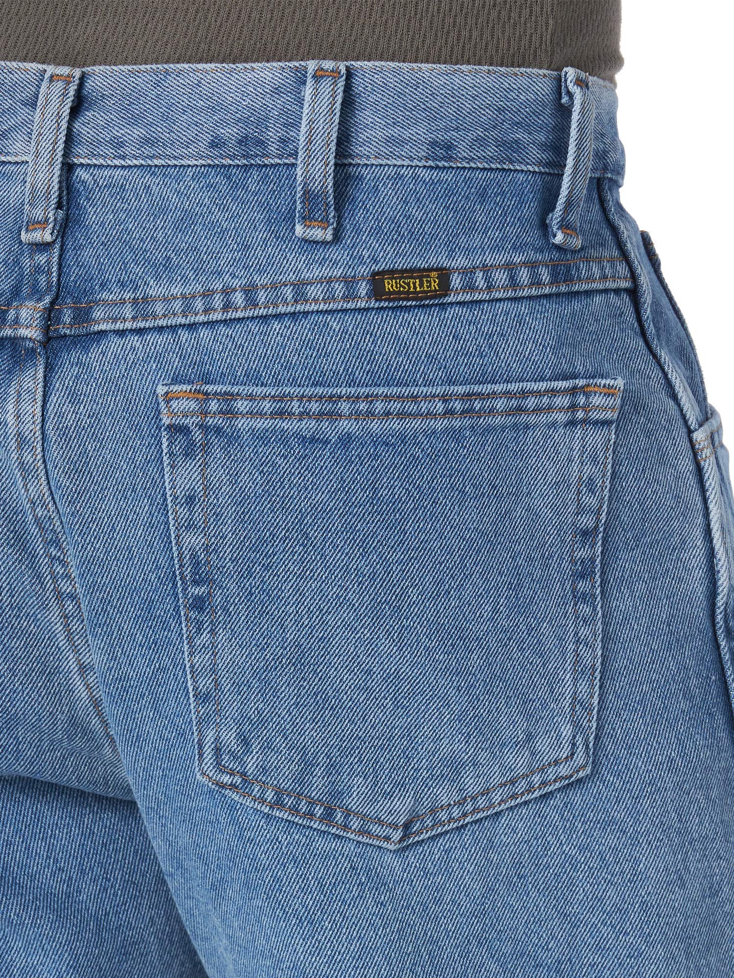 Rustler Men's Classic Regular Fit Jean, Stonewash, 32W x 32L