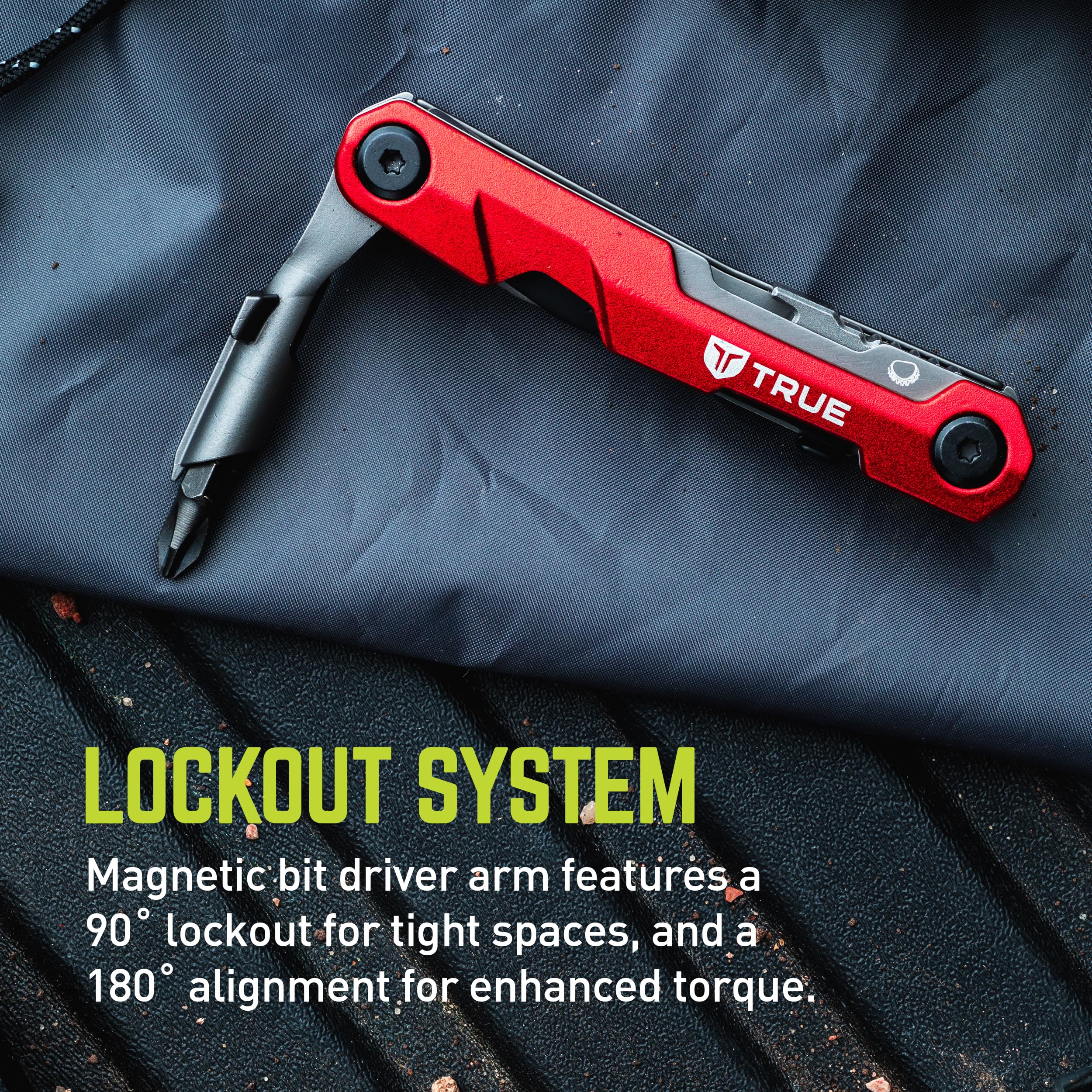 TRUE TITANIUM Block Multitool, 2.75" Tanto Blade, Scraper, Bottle Opener, Pocket Clip, Magnetic Bit Driver