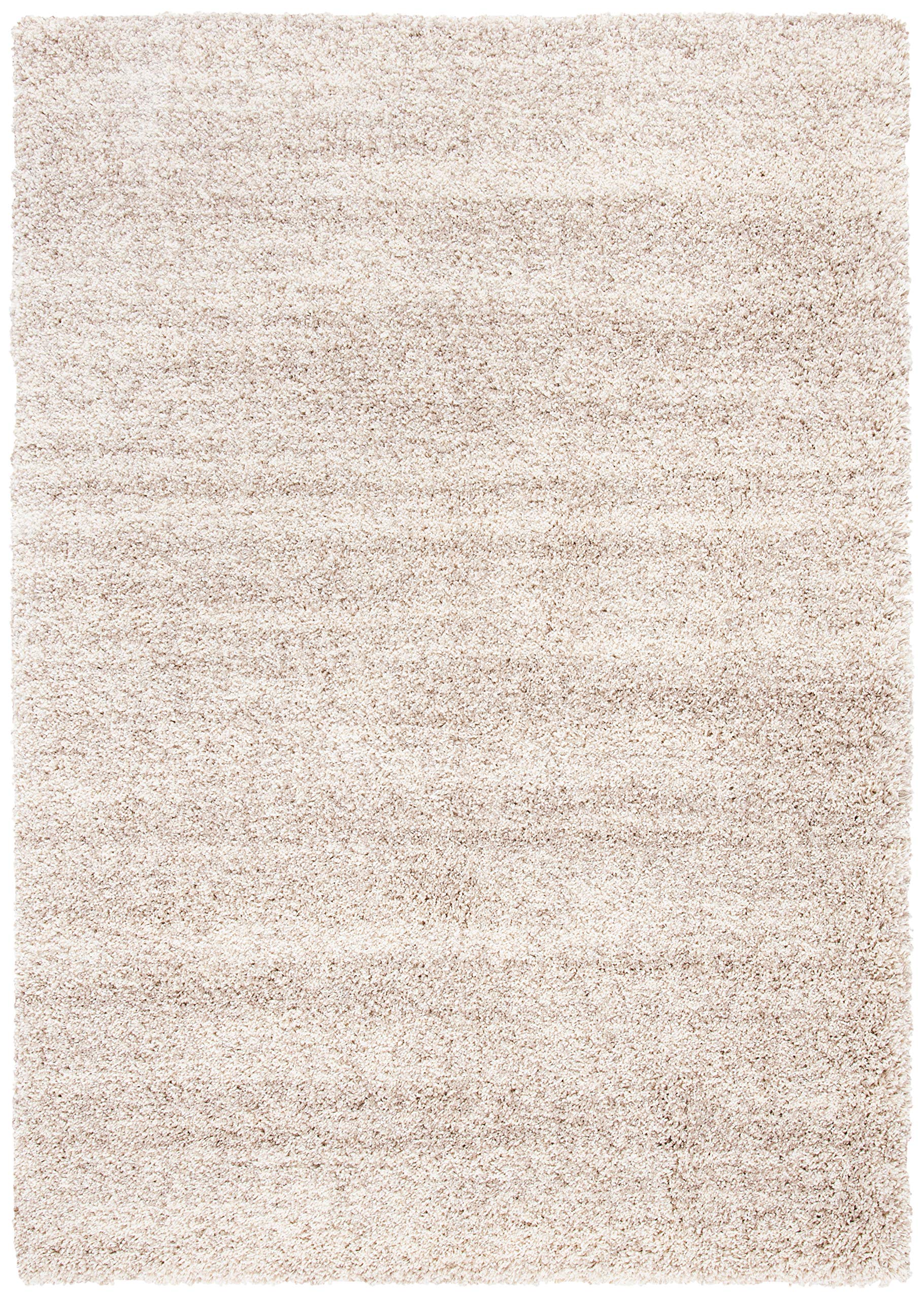 SAFAVIEH Hudson Shag Collection Area Rug - 9' x 12', Ivory & Beige, Modern Abstract Design, Non-Shedding & Easy Care, 2-inch Thick Ideal for High Traffic Areas in Living Room, Bedroom (SGH295C)