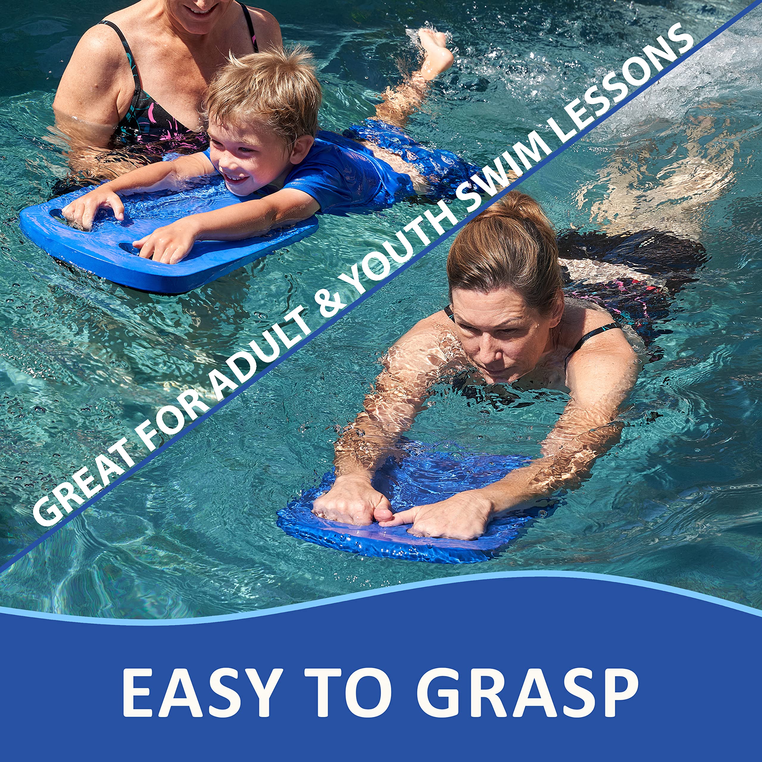 VIAHART Swimming Kickboard - One Size Fits All - A Great Training Aid for Children and Adults (Navy)