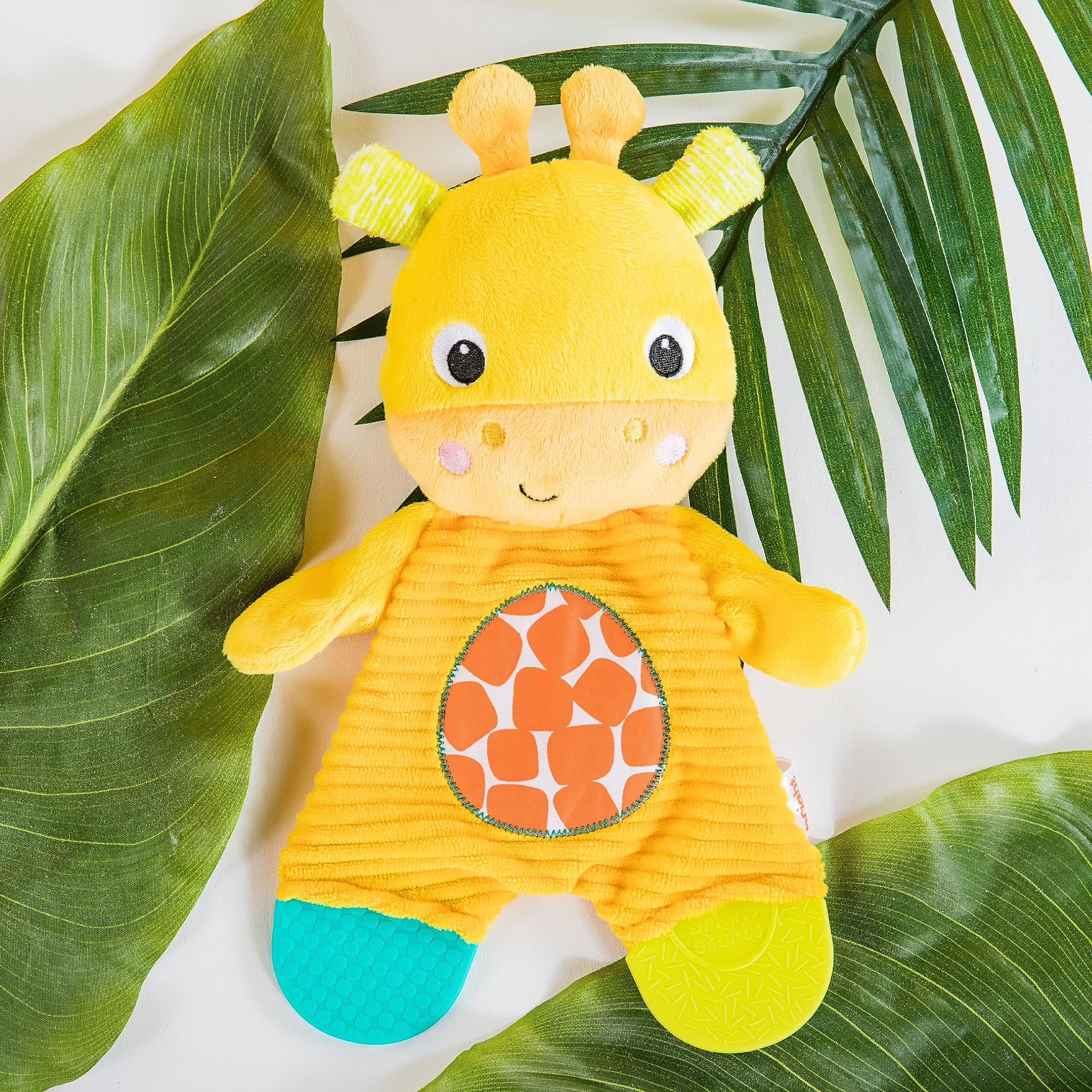 Bright Starts Snuggle & Teethe BPA-free Crinkle Teething Plush Baby Toy - Giraffe