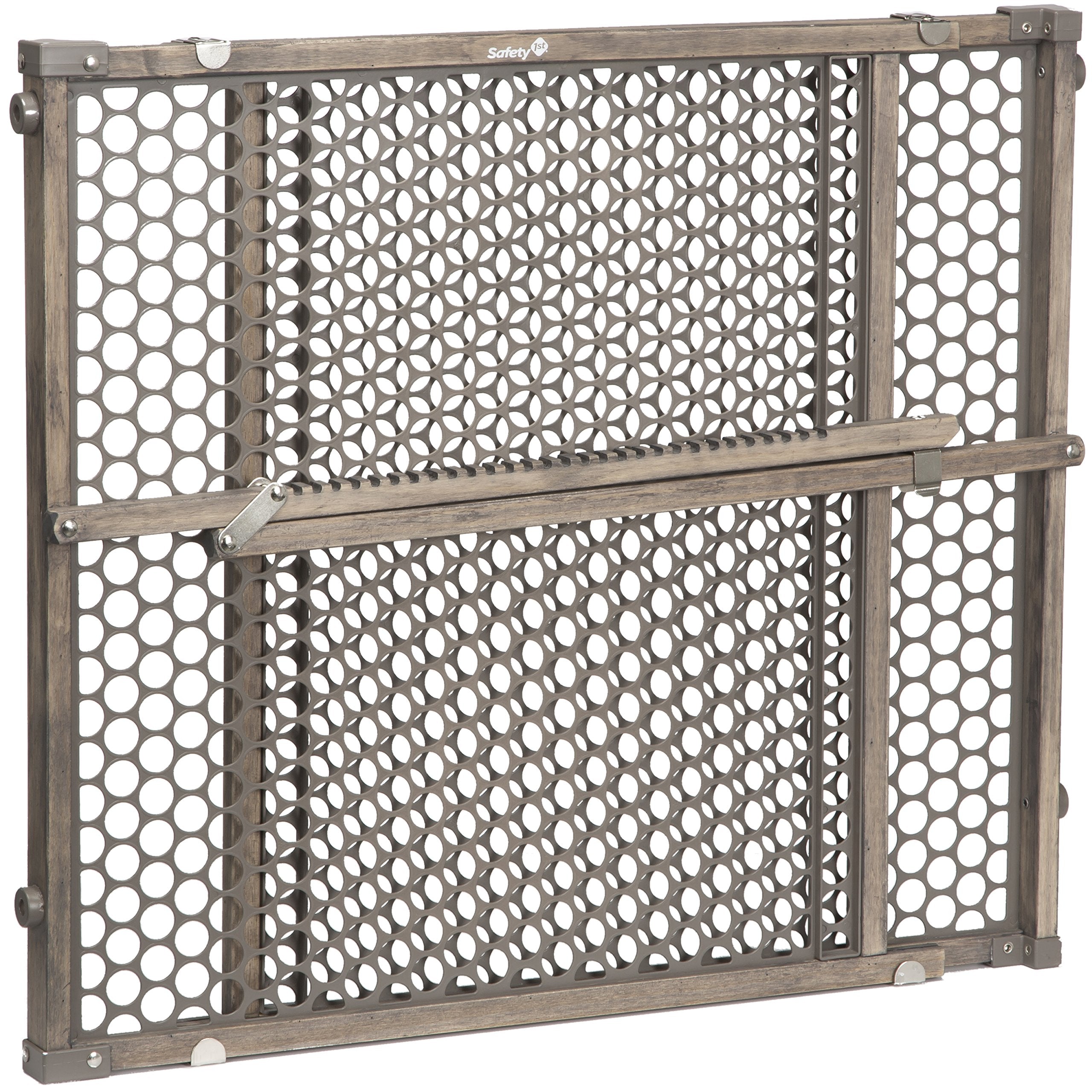 Safety 1st Vintage Wood Baby Gate with Pressure Mount Fastening, Grey