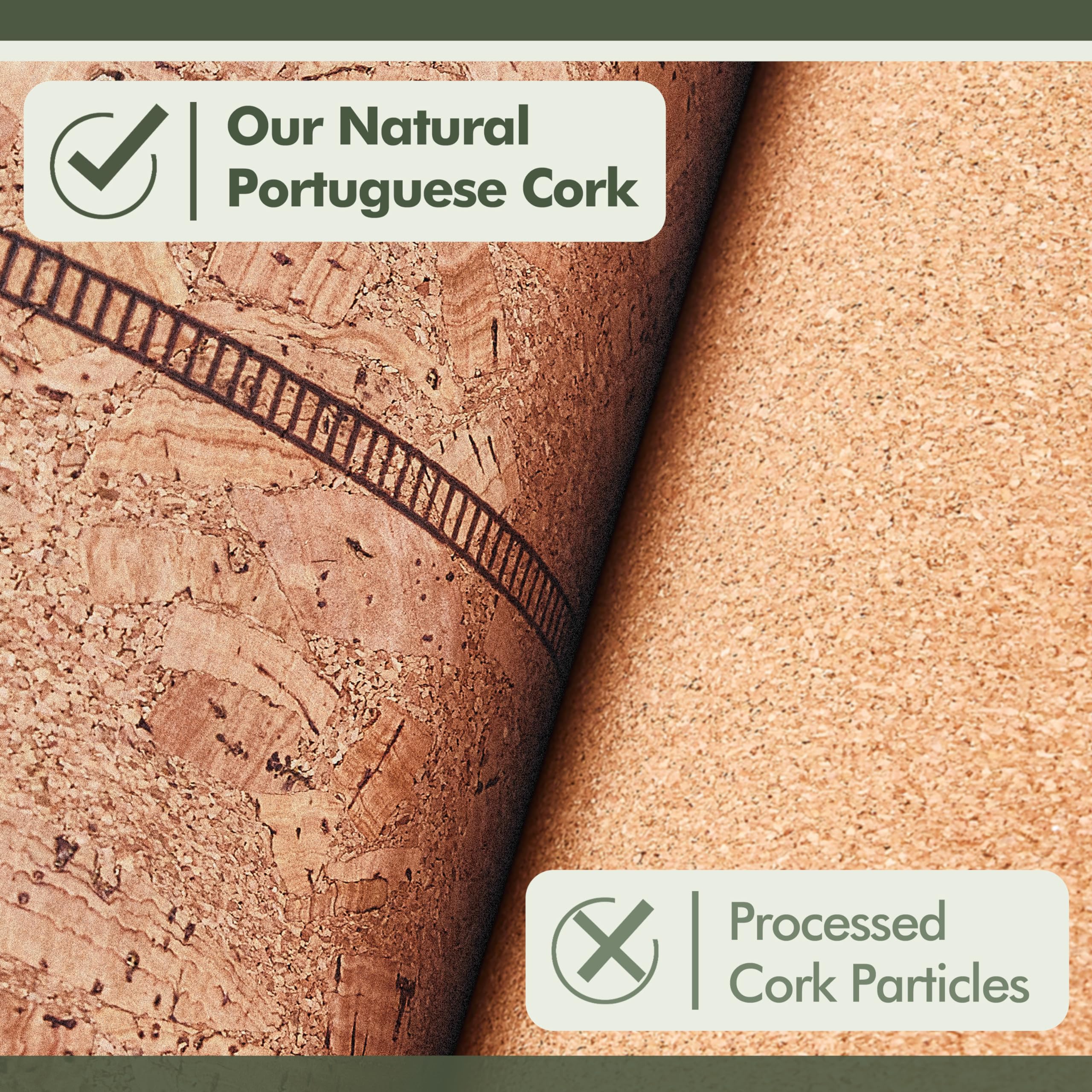 CorkTec Non Toxic Non Slip Thick Cork Yoga Mat with Eco-Friendly Organic/Vegan Cork, Great Men/Women/Kid Yoga Mat, Chemical Free 4MM 72”x24” The Cork Collective (Arizona Cork + Natural Rubber)