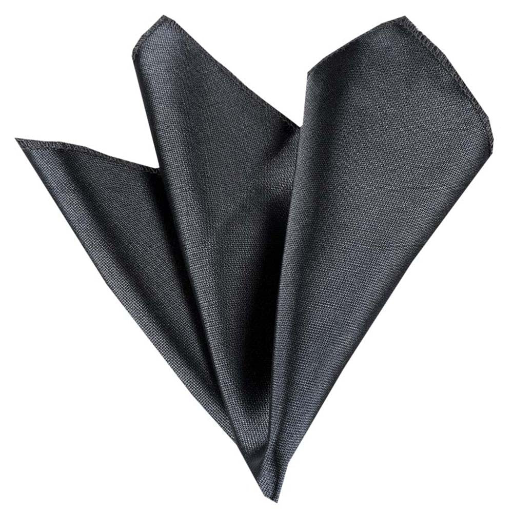 Charcoil Grey Mens Pocket Square - Premium Silk Handkerchiefs for